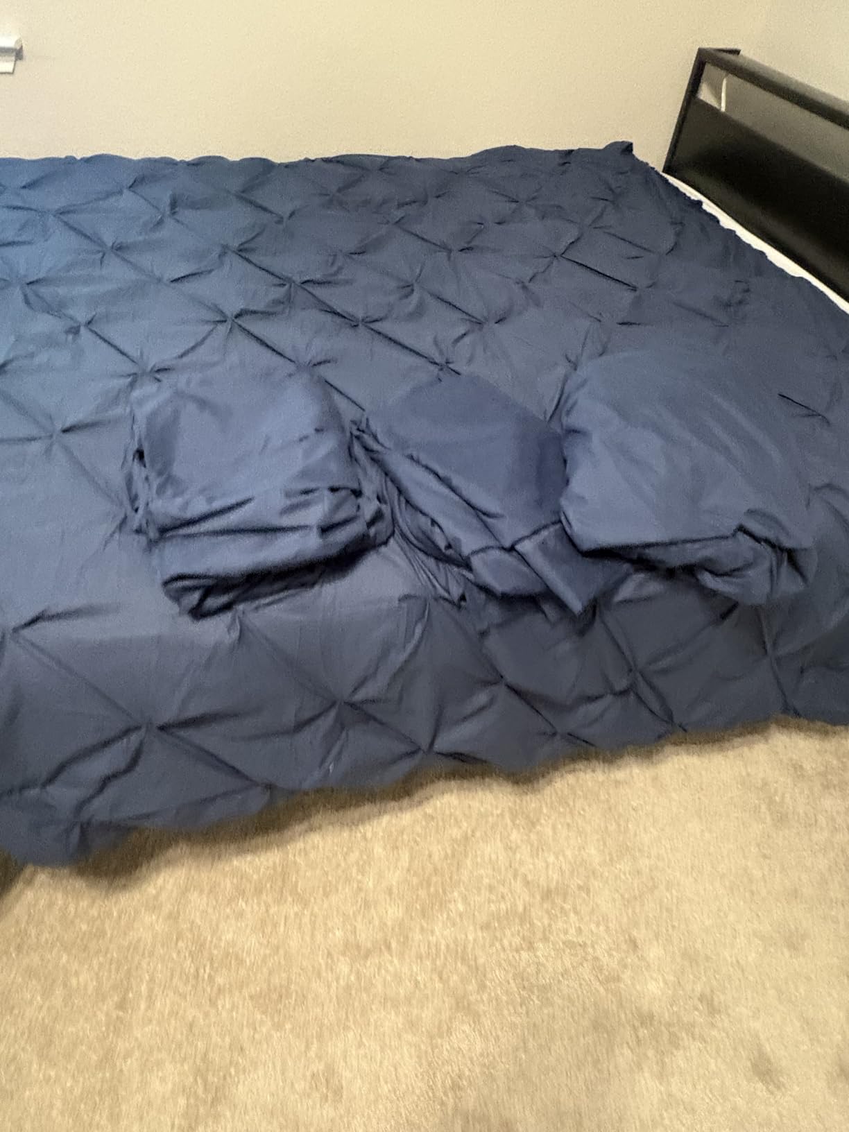 Bedsure Queen Comforter Set Grey - Bed in a Bag Queen Size Bedding 7 Pieces, GentleSoft Pintuck Bed Set, All Season Down Alternative Comforter with Sheets, Pillowcases & Shams customer photo 2