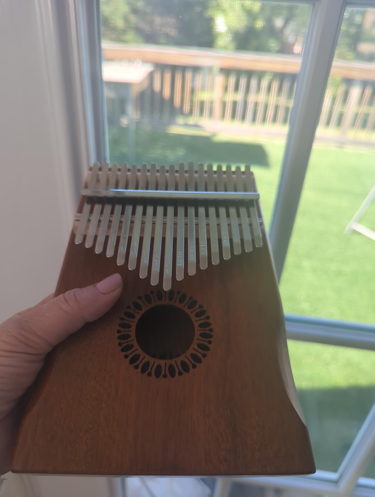 Newlam Kalimba Thumb Piano 17 Keys, Portable Mbira Finger Piano Gifts for Kids and Adults Beginners customer photo 1