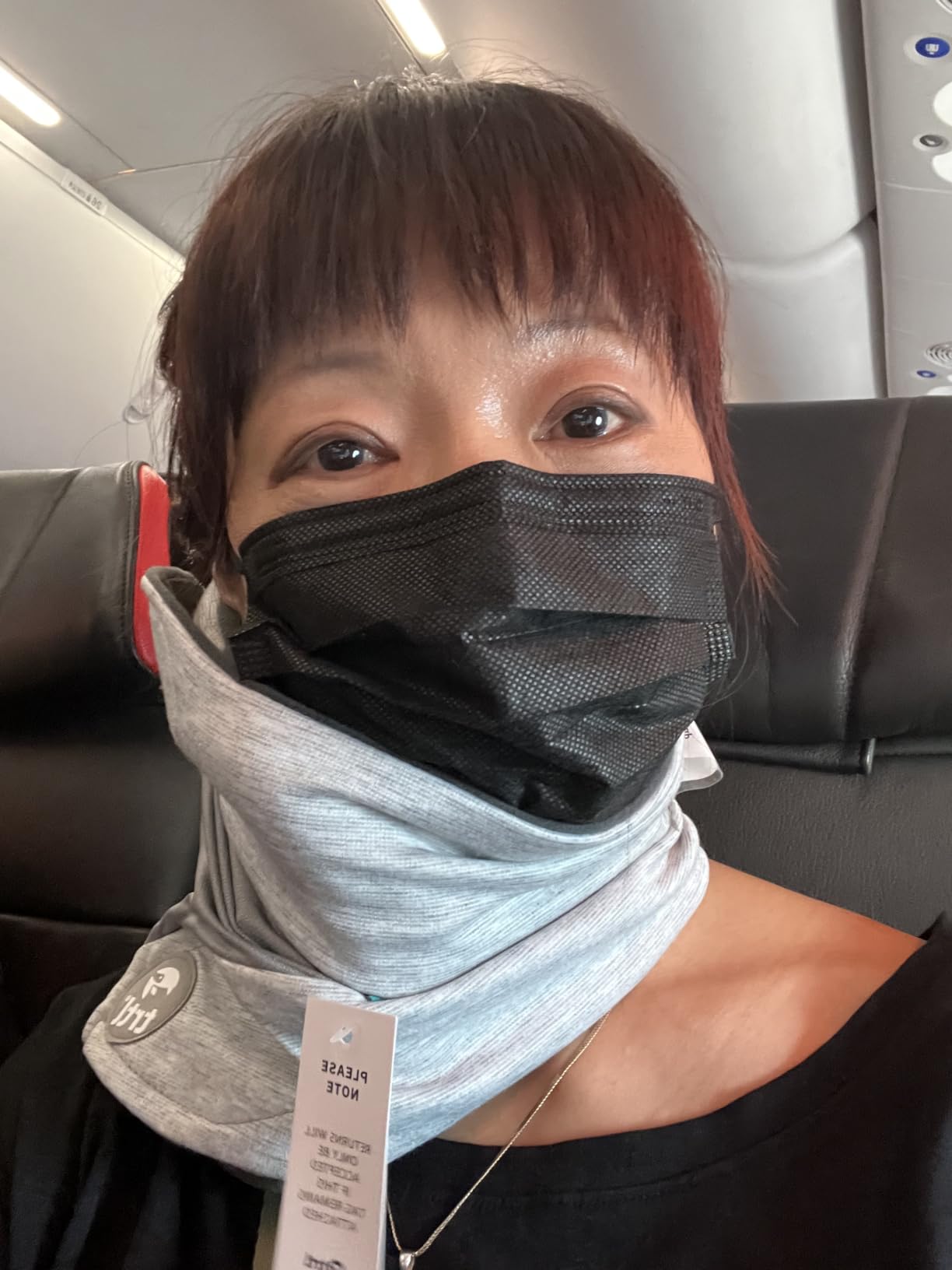 Trtl Pillow Plus - Airplane Neck Pillow for Traveling - Height-Adjustable, Breathable Travel Pillow for Head and Neck Support While on Planes, Cars, and Trains - Machine Washable customer photo 1