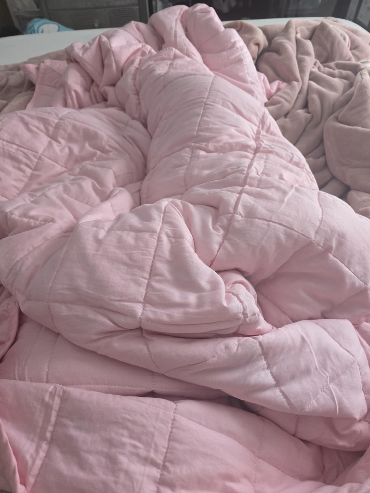 Bare Home Cotton Weighted Blanket (Light Grey, 48