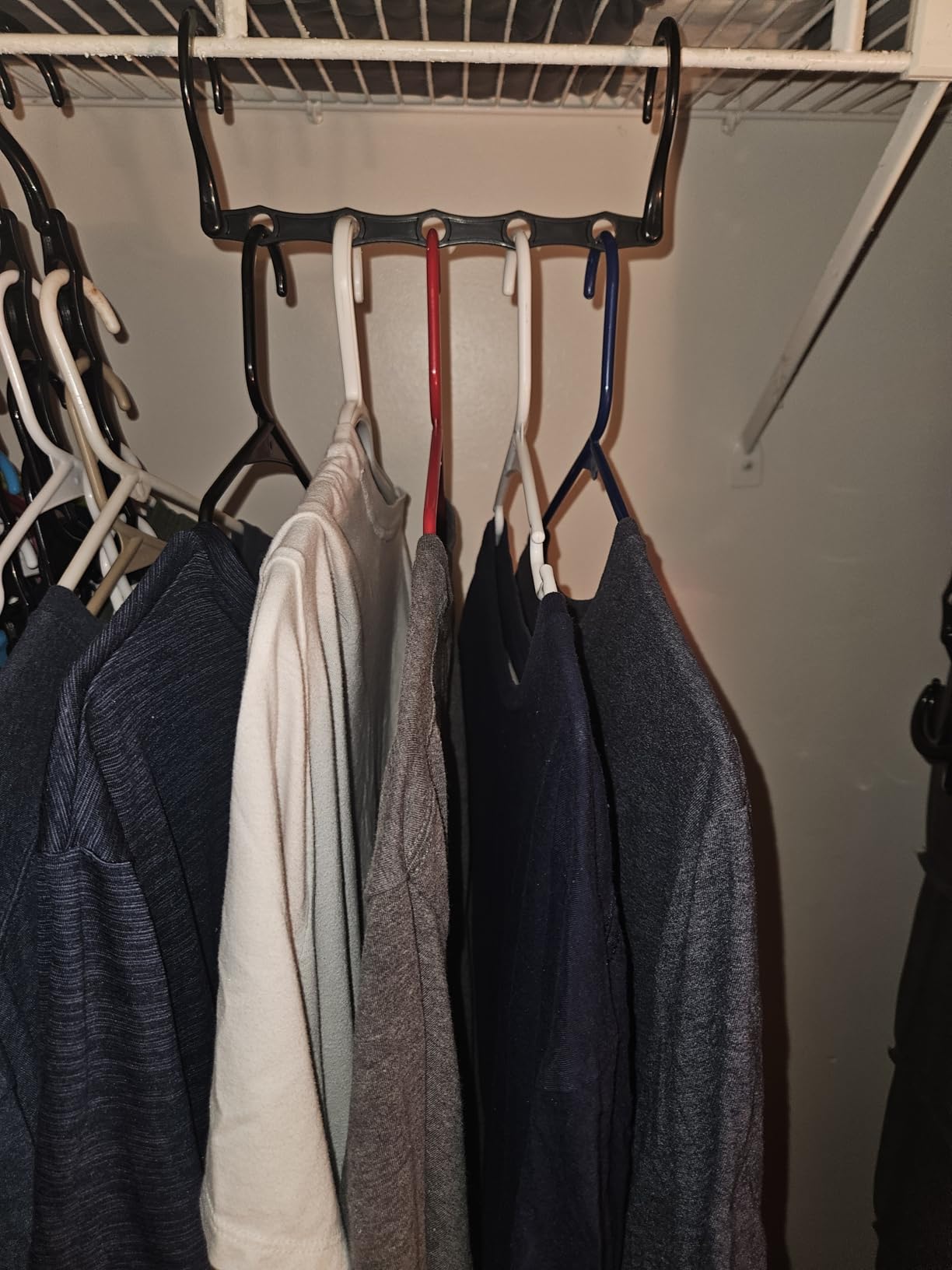 AMKUFO 6 Pack-Closet-Organizers-and-Storage, Magic-Hangers-Space-Saving-for-Clothes, Closer-Organizer-for-Closet-Organization, Space-Saver-Hanger-Organizer-for-Multipurpose, Dorm-Room-Essentials customer photo 1