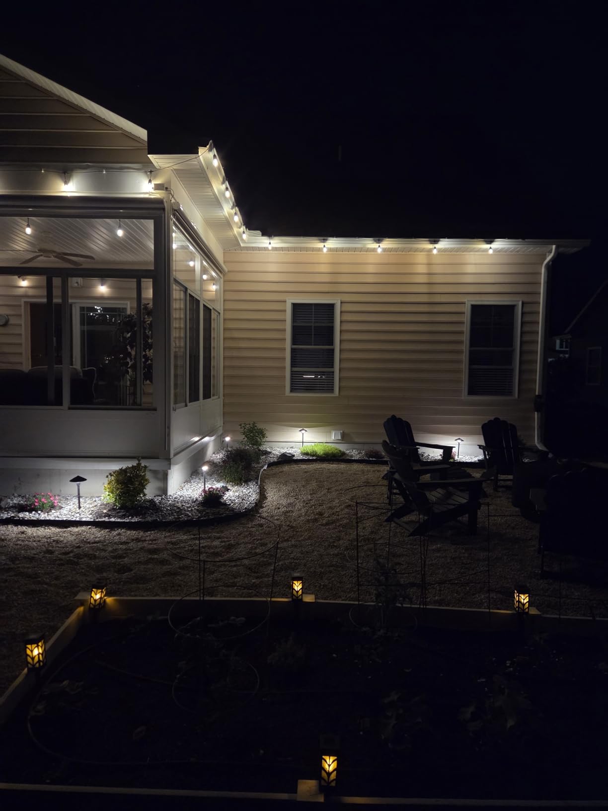 Svater Outdoor String Lights Led 105FT, Commercial Grade Patio Light with 1W Dimmable S14 Shatterproof Bulbs, ETL Listed Heavy-Duty Outside Waterproof Cafe Bistro Market Lighting Warm White customer photo 2