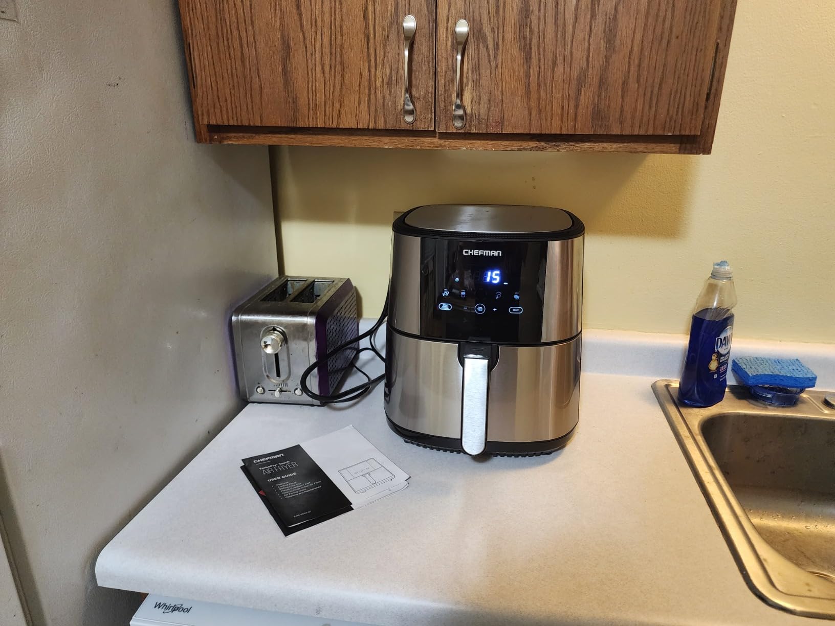 Chefman Air Fryer 8 Qt | TurboFry 4-in-1 with 450F Hi-Fry Option for Crispier Results | Bake, Dehydrate, Frozen | XL Nonstick Dishwasher-Safe Basket | Stainless Steel customer photo 1