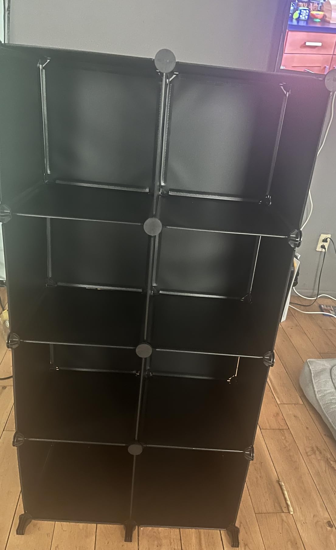 HOMIDEC Closet Organizers and Storage, 9 Cube Storage Organizer, Portable Closet Organizer Cubes Shelves for Clothes, Bedroom, Kids Room, Bathroom, Wardrobe, Garment Racks, Black customer photo 1