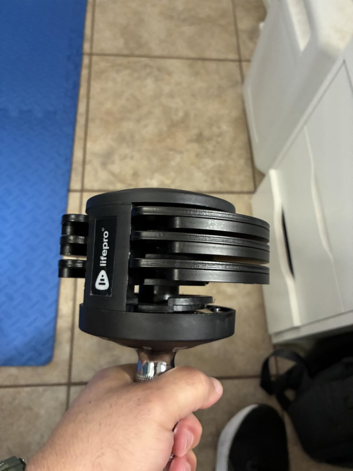 Lifepro Adjustable Dumbbells & Weights for Home Gym, Quick-Adjust | Choose from 2-55 lb adjustable weights in single, pair, or 3-in-1 options customer photo 1
