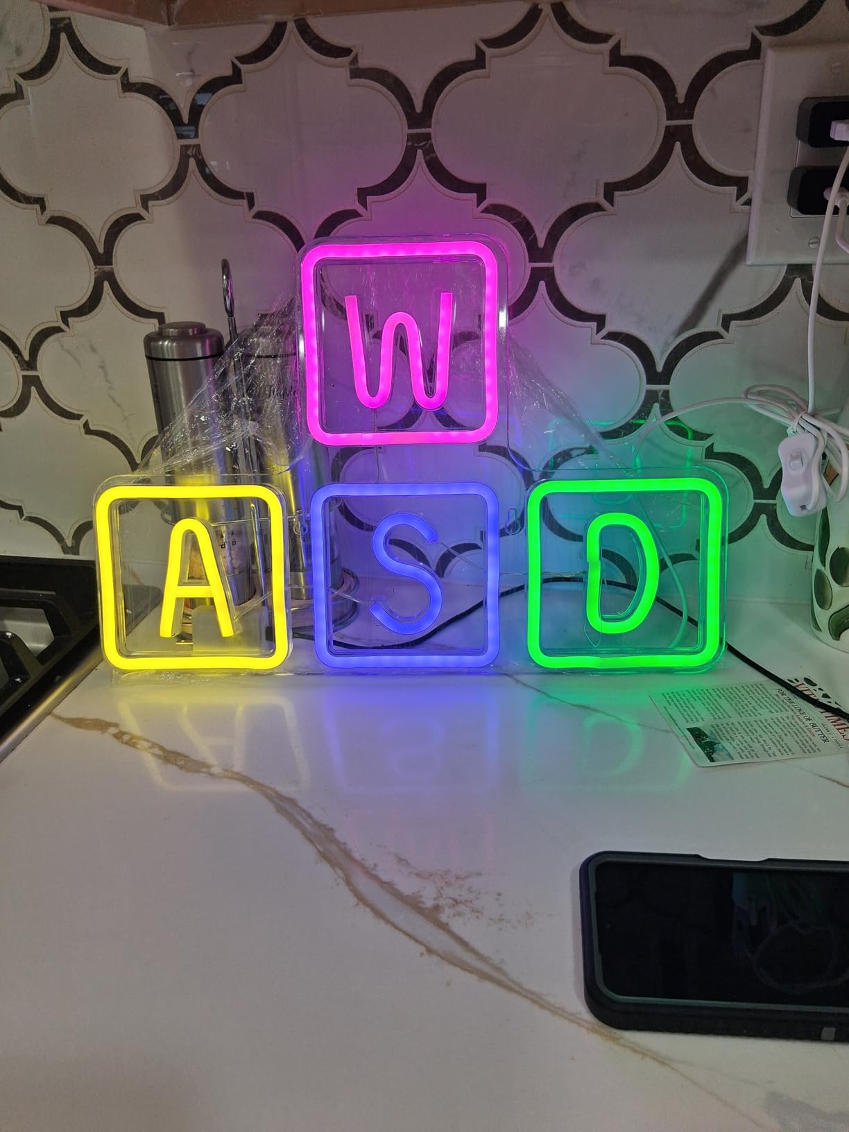 Lumoonosity Live Neon Sign - Blue&Pink LED On Air Light for Streamers/Influencers/Gamers - Streaming/Recording Live Neon Signs for Studio, Game Room, Bedroom customer photo 1