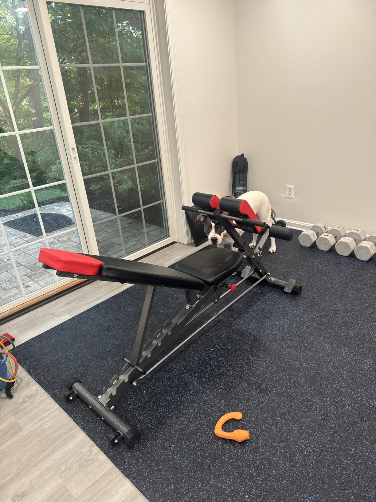 Finer Form Multi-Functional Adjustable FID Weight Bench and Roman Chair | 1,000 Lb Capacity, 23 Settings, Flat Incline Decline for Total Body Workouts, Transport Wheels, Exercise Chart Included customer photo 1