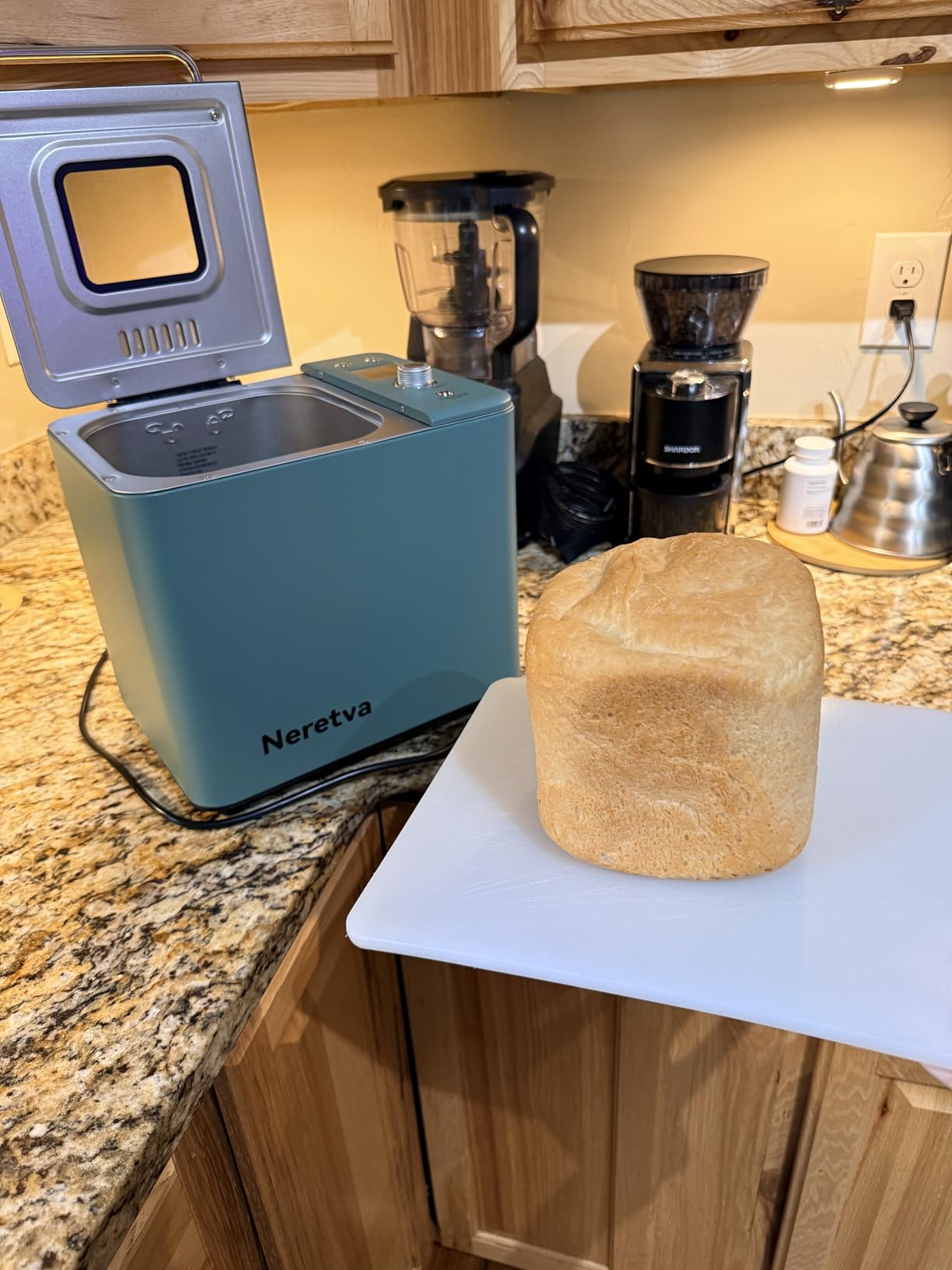 Neretva Bread Maker, 20-IN-1 2LB Bread Machine Dual Heater Bread Maker Machine Automatic with Nonstick Ceramic Pan, 15H Timer & 1H Keep Warm Set, Low Noise, Stainless Steel Breadmaker Recipe-Silver customer photo 2