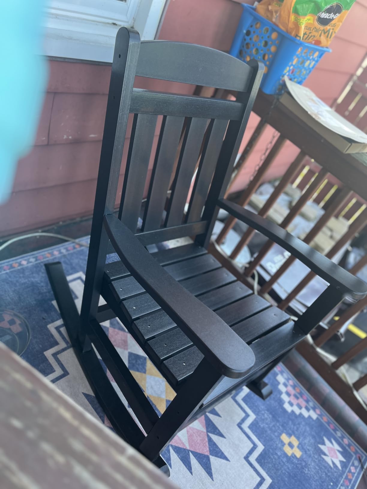 Best Choice Products All-Weather Rocking Chair, Indoor Outdoor HDPE Porch Rocker for Patio, Balcony, Backyard, Living Room w/ 300lb Weight Capacity, Contoured Seat - Gray customer photo 1