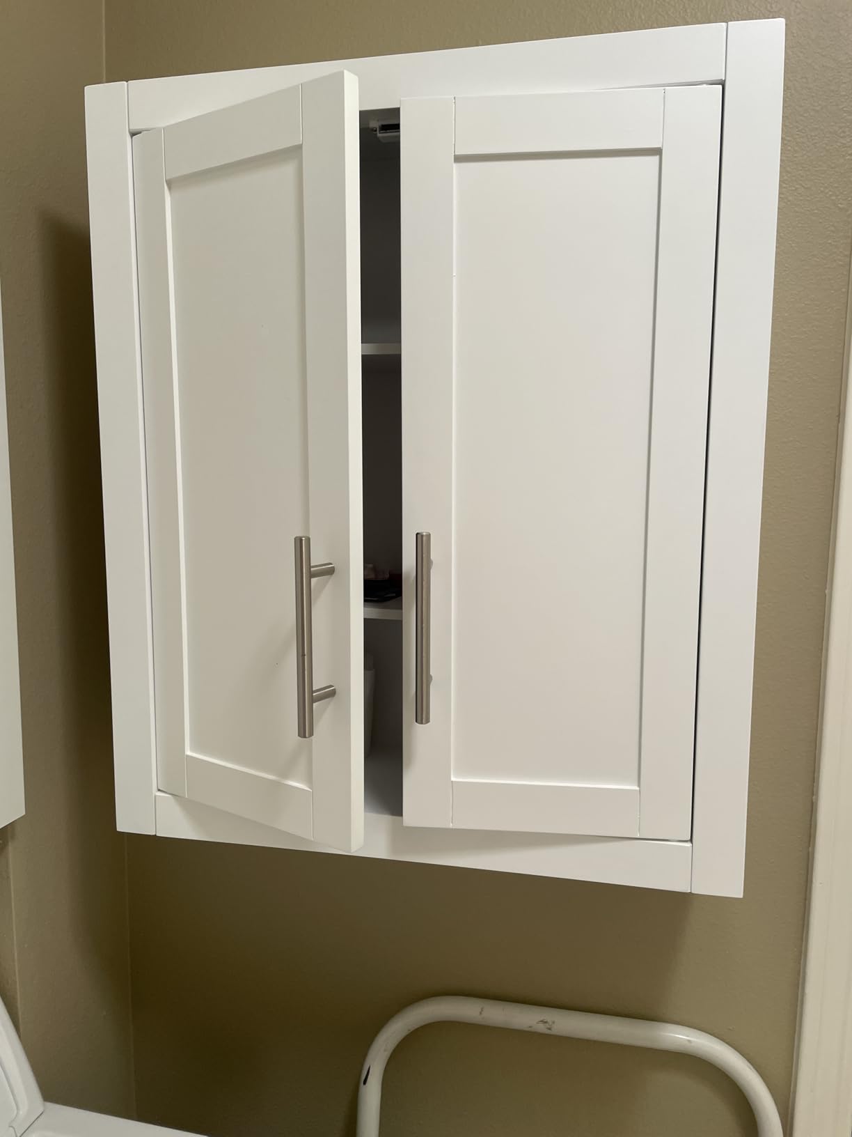 Crosley Furniture Savannah Wall Mounted Bathroom Storage Medicine Cabinet with Shelves, White customer photo 1