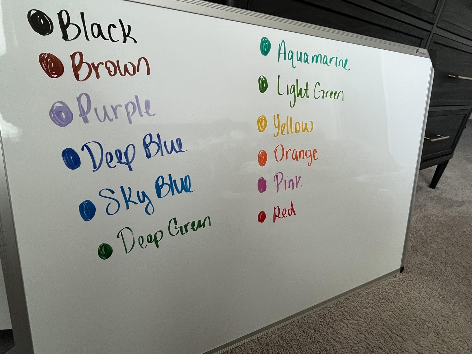 VIZ-PRO Magnetic Dry Erase Board, 72 X 48 Inches, Foldable Wall-Mounted Whiteboard with Silver Aluminum Frame & Marker Tray for School Office and Home 6' X 4' customer photo 1