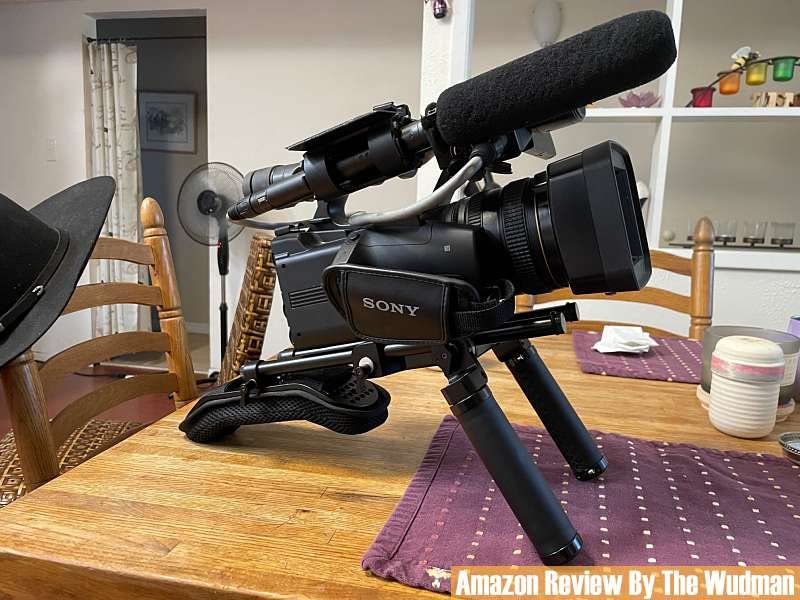 NICEYRIG 15mm Rod Rail Shoulder Rig Support System for Canon C300 C200 C100, Sony FS7 FS5 FX9, RED DSMC2 Cinema Camcorder, Rosette Mount Heavy Rig - 410 customer photo 1