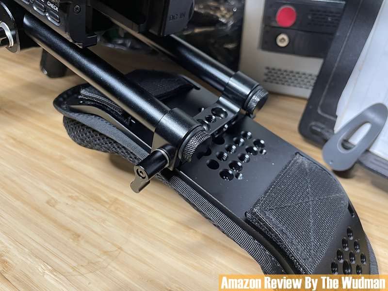NICEYRIG 15mm Rod Rail Shoulder Rig Support System for Canon C300 C200 C100, Sony FS7 FS5 FX9, RED DSMC2 Cinema Camcorder, Rosette Mount Heavy Rig - 410 customer photo 2