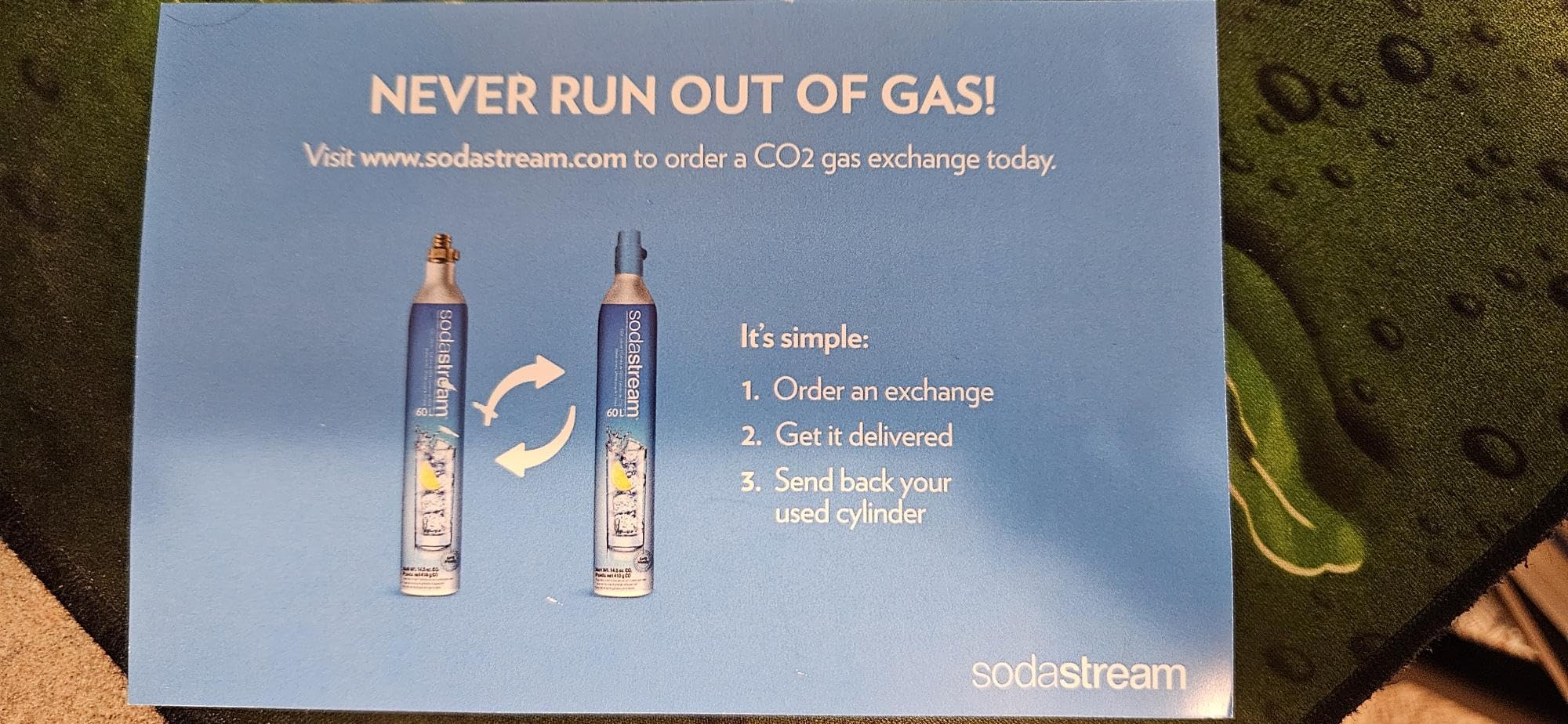 SodaStream TERRA Sparkling Water Maker, Value Bundle, CQC CO2 System, Includes 2 Quick Connect 60L CO2 Cylinders, 3 Dishwasher Safe BPA Free Bottles, 2 bubly Flavor Drops, Make your own Pepsi, Black customer photo 2