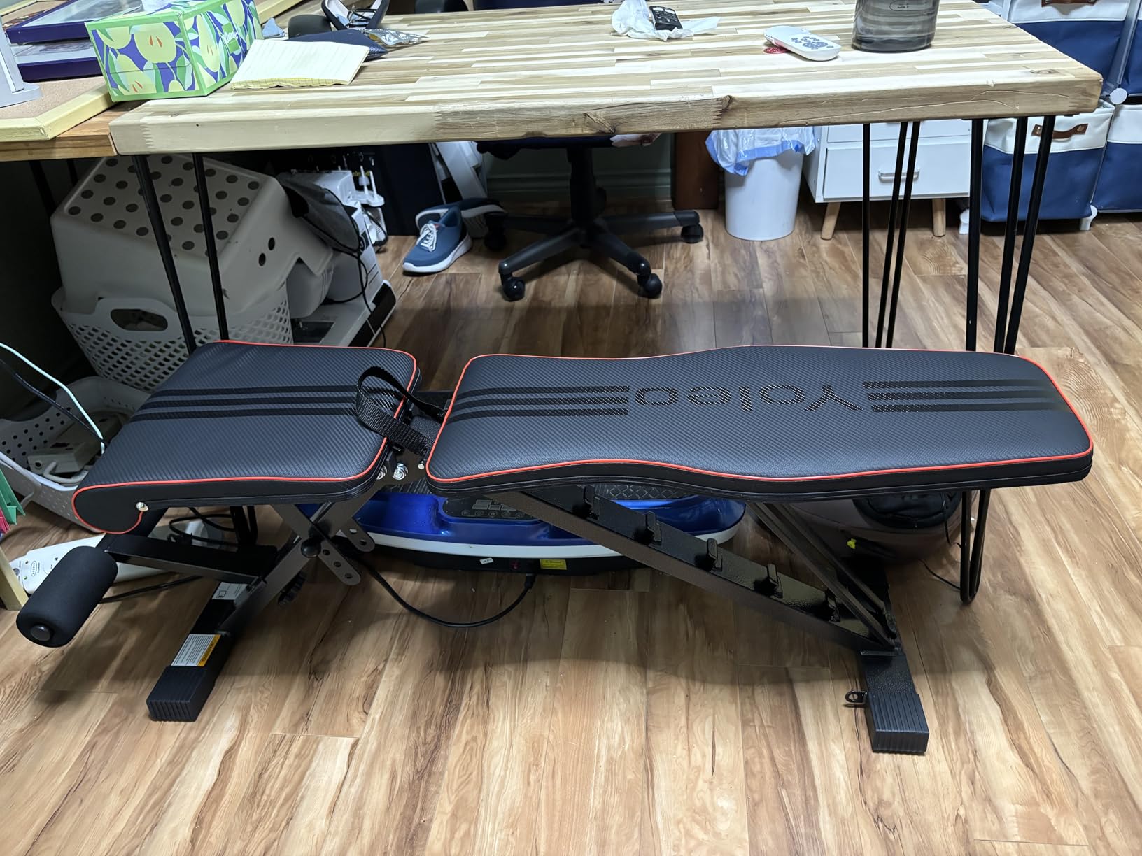 YOLEO Adjustable Weight Bench for Home Gym, ASTM-Certified 827LBS, 98% Pre-Assembled, Foldable Gym Bench with 84 Positions Incline Decline Flat, Wider Seat customer photo 1