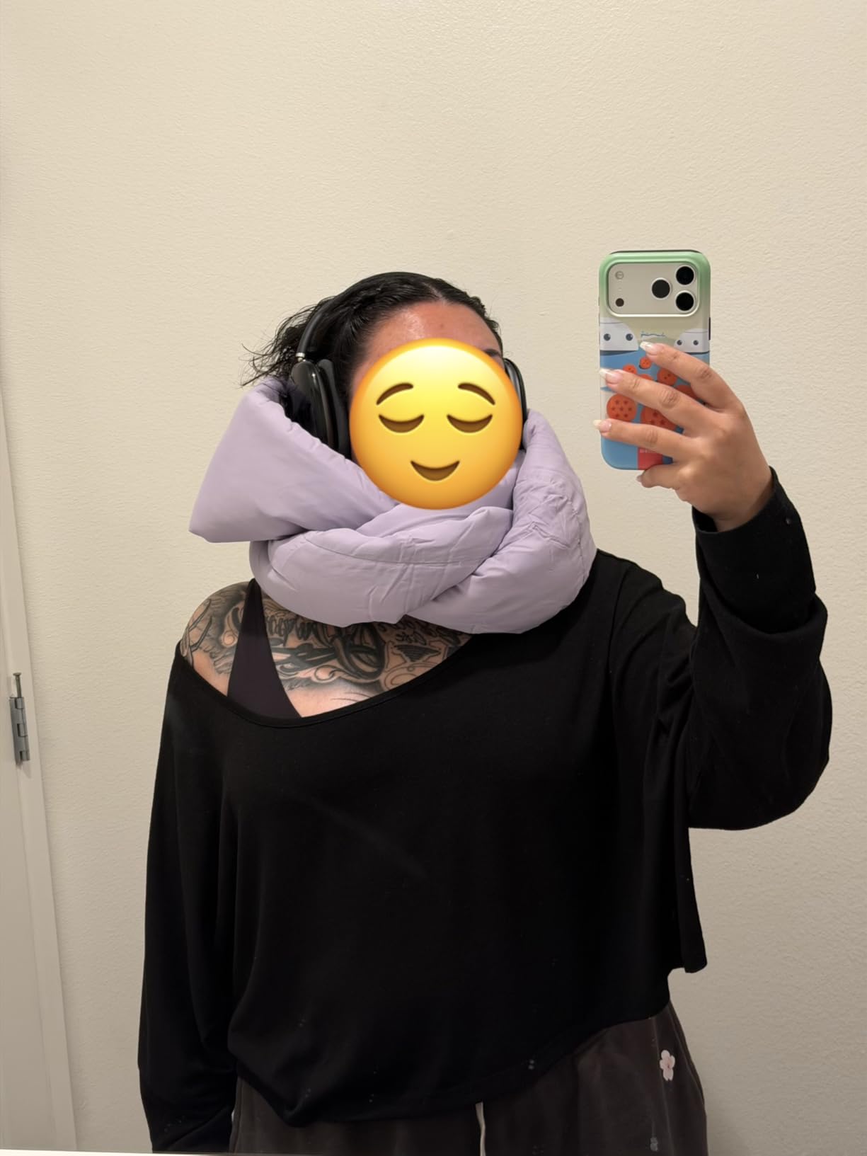 Huzi Infinity Pillow - Home Travel Soft Neck Scarf Support Sleep (Terracotta) customer photo 2