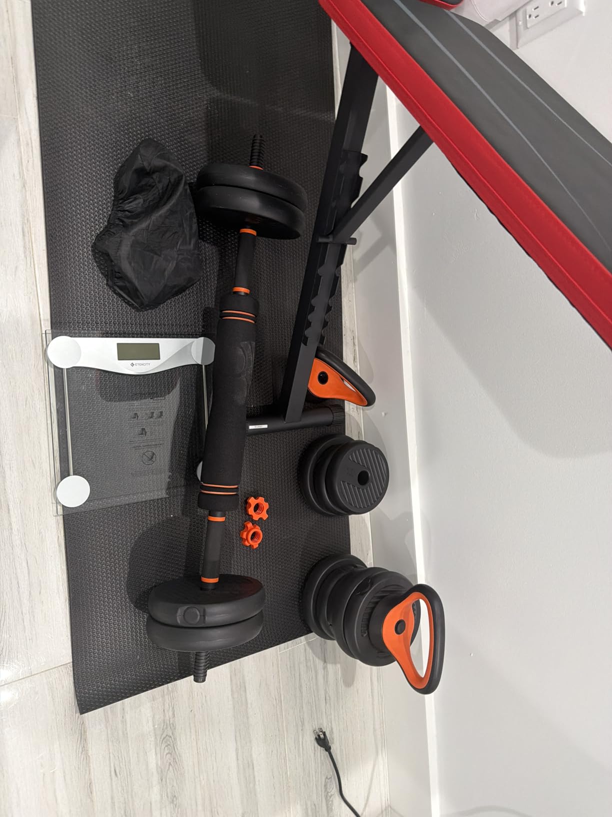 FEIERDUN DS2 Adjustable Dumbbells, 20/30/40/45/70/90lbs Free Weight Set with Connector, 5 in1 Dumbbells Set Used as Barbell, Kettlebells, Push up Stand, Weight Plate, Fitness Exercises for Home Gym customer photo 1