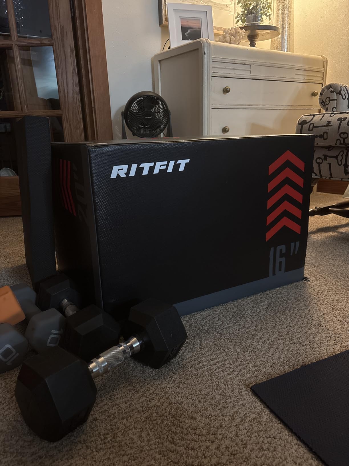 RitFit 3 in 1 Extra Firm Soft Plyo Box Foam Plyometric Box, 440lb Weight Capacity customer photo 1