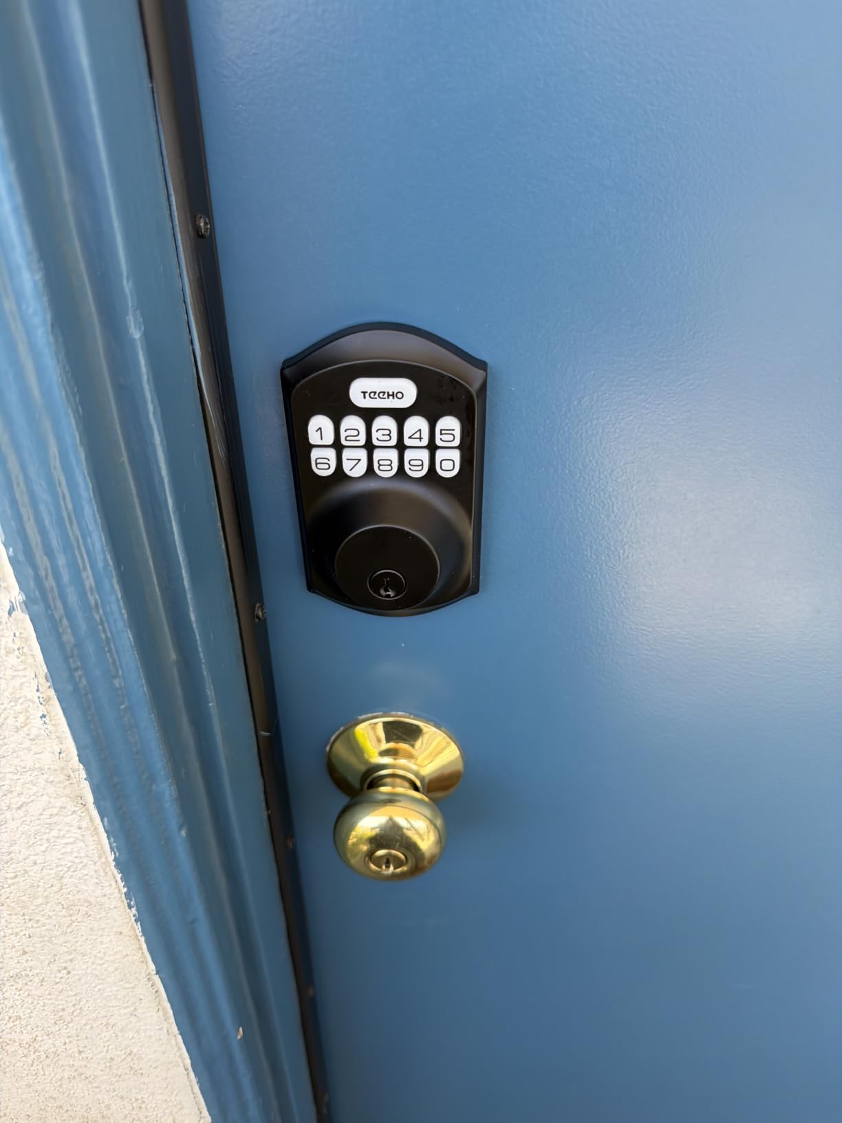 TEEHO TE001 Keyless Entry Deadbolt with Keypad for Front Door, Matte Black | ANSI Grade 3 Security, 20 User Codes, Low Battery Alert, IP54 Waterproof, One Touch Lock, Anti-Peep Password & 2 Backup Keys customer photo 2
