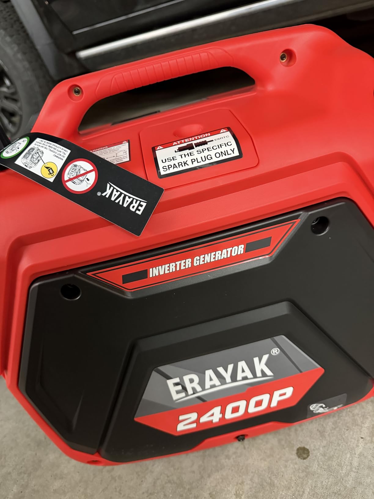 ERAYAK 2400W Portable Inverter Generator for Home Use, Super Quiet Small Generator for Camping Outdoor Emergency Power Backup, Gas Powered Engine, EPA, ECO Mode customer photo 2