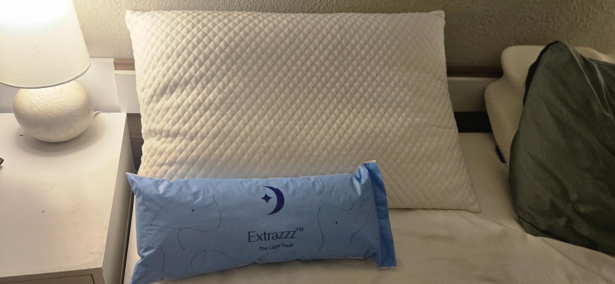DreamyBlue Signature Pillow w/Adjustable Loft, Shredded Memory Foam Fill, Washable Bamboo Rayon Cover, CertiPUR-US Certified Foam (Queen) customer photo 2