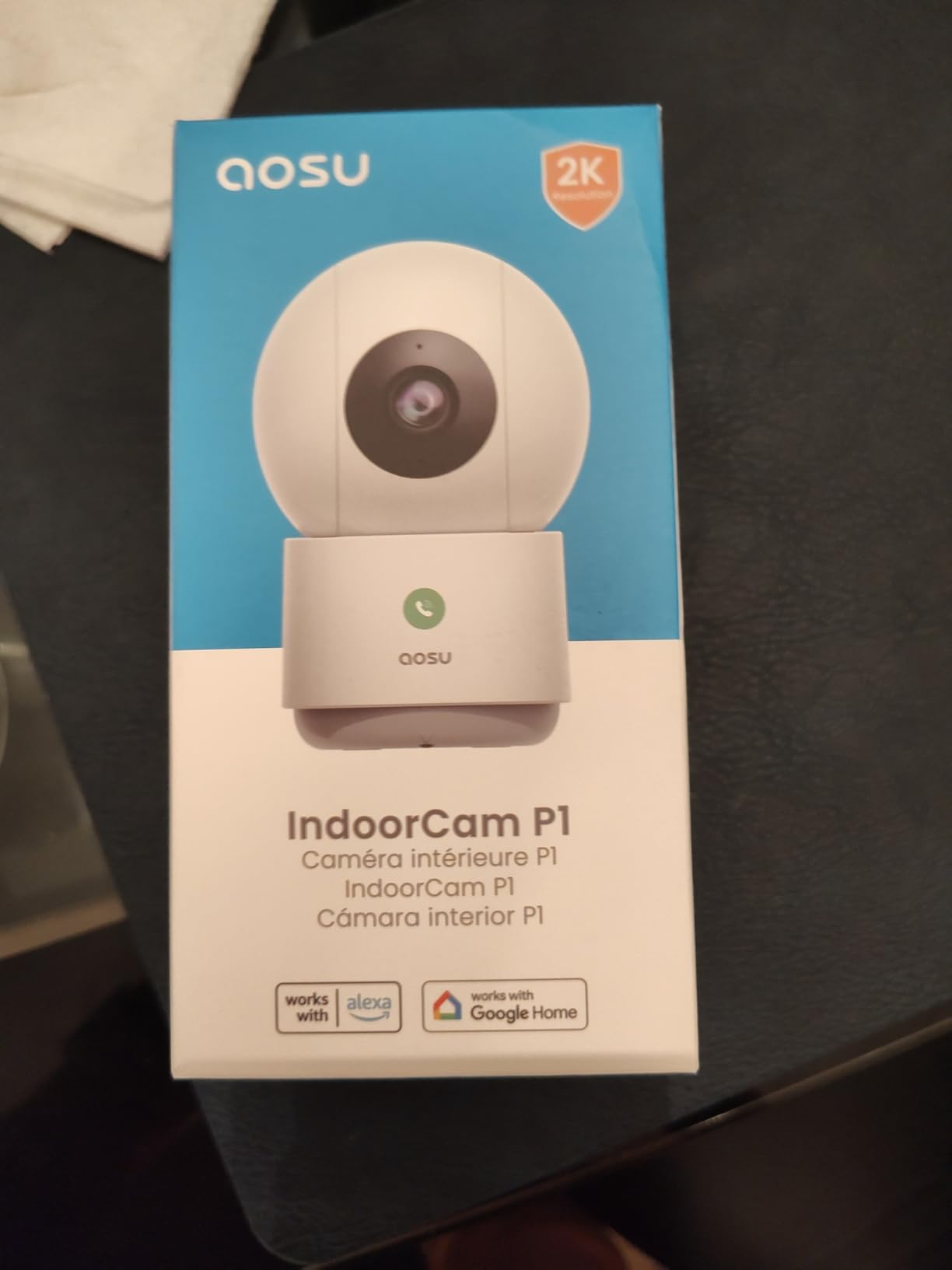 aosu 2K Indoor Camera,Baby Monitor for Home Security with 2.4GHz WiFi only | 360° Home View, One-Touch Calls, Smart Motion Tracking, IR Night Vision & 24/7 Recording, Compatible with Alexa/Google customer photo 1