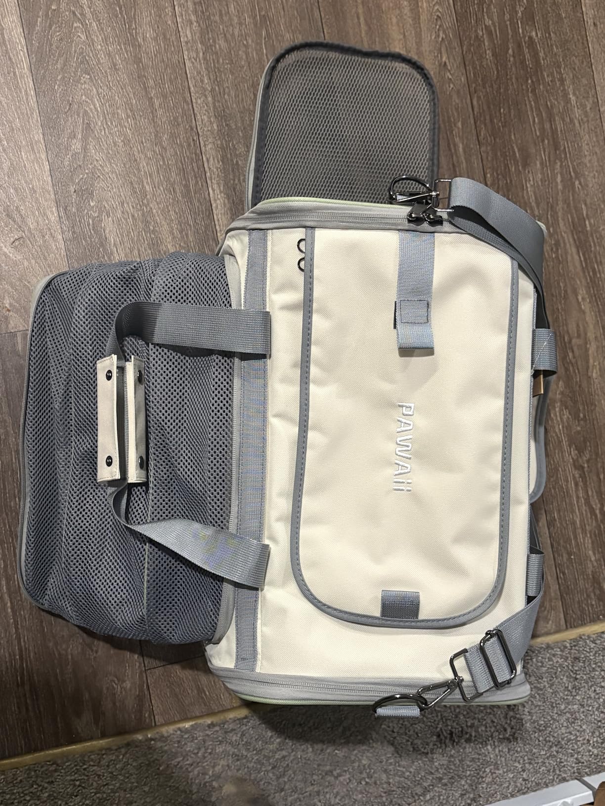 Pawaii Pet Carrier, TSA Airline Approved Cat Carrier, Soft Sided Collapsible Pet Travel Carrier, Foldable, Portable, Travel Friendly Pet Travel Carrier for Cats and Puppy customer photo 1