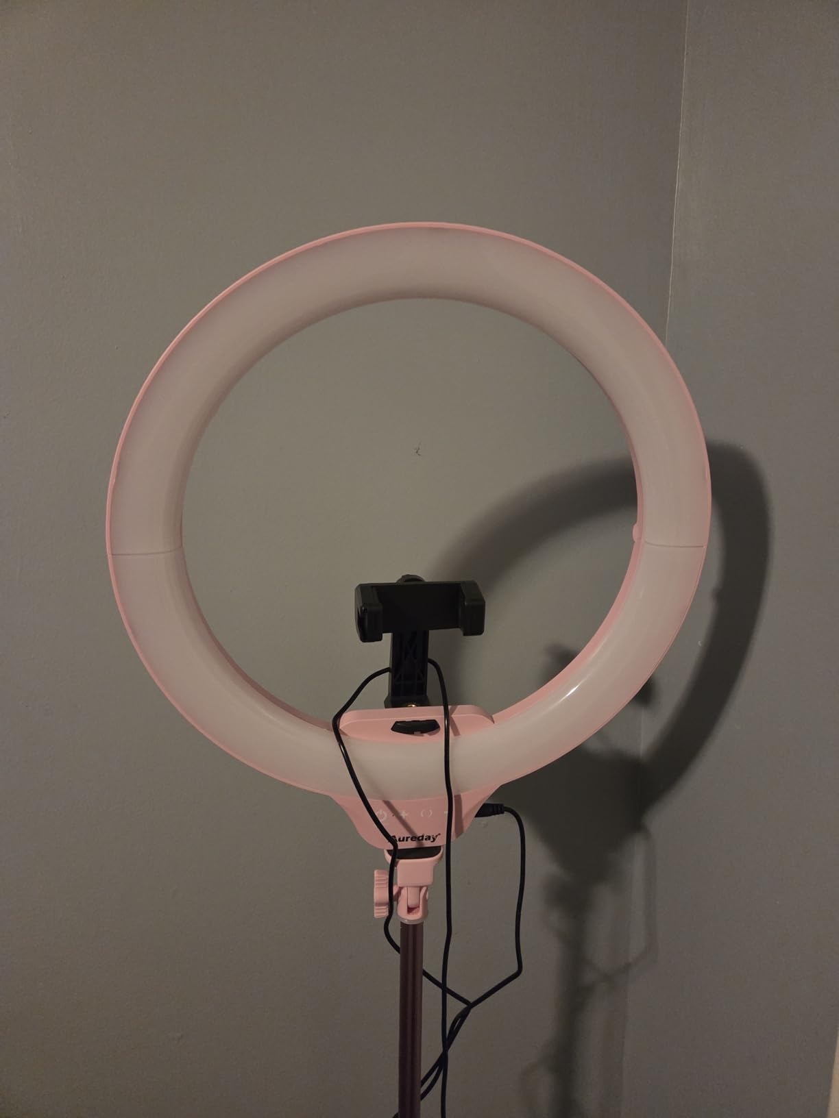 Aureday 14'' Selfie Ring Light with 62'' Tripod Stand and Phone Holder, Dimmable LED Phone Ringlight for Makeup/Video Recording/Photography, Circle Lighting for All Cell Phones&Lightweight Cameras customer photo 2