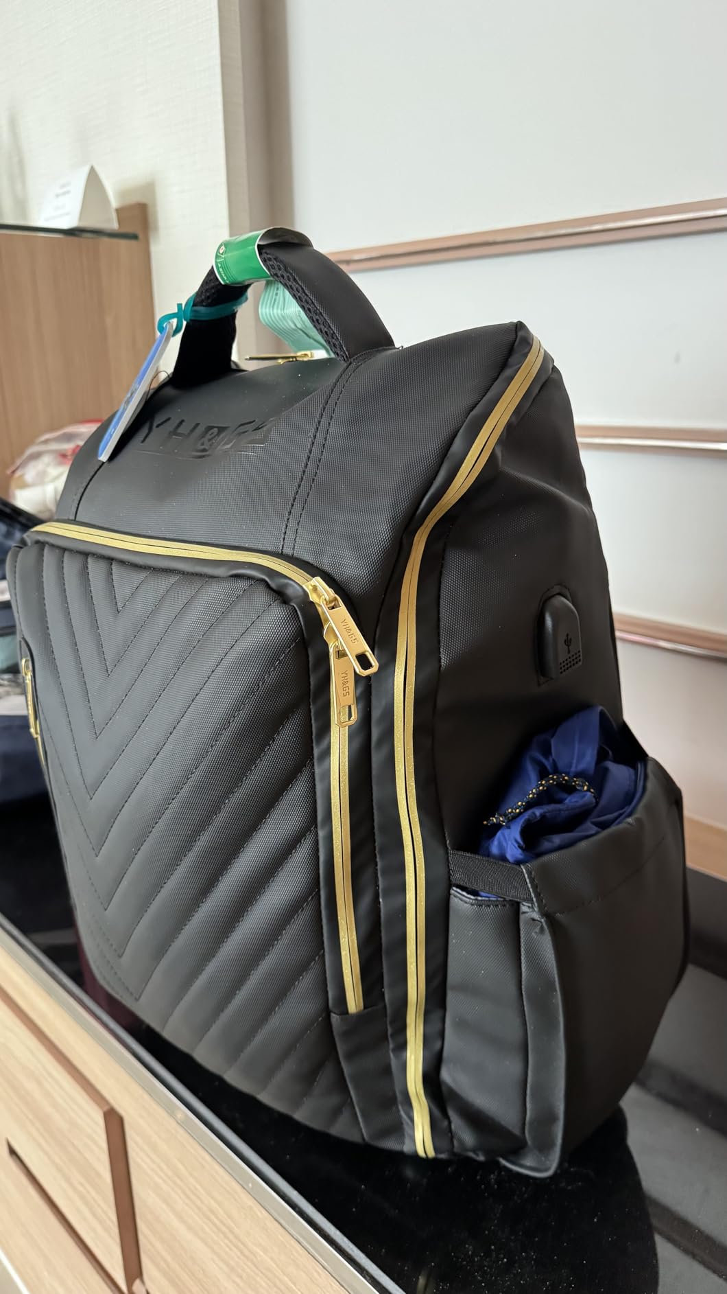 Rolling Backpack Waterproof Commuter Backpack with Wheels for Business, Laptop Compartment for 15.6-Inch Laptop, Wheeled Carry-On Bag for Adults customer photo 2