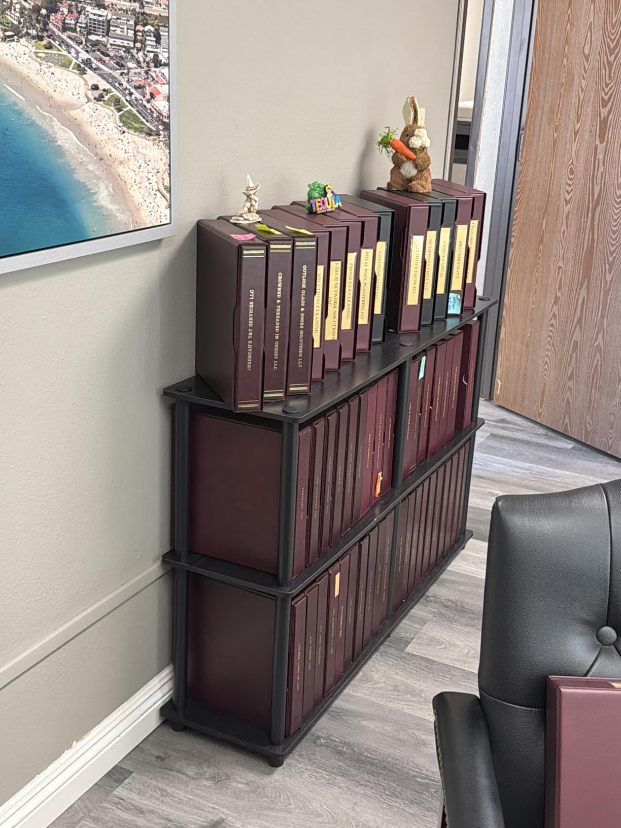 Furinno Turn-N-Tube No Tools 3-Tier Rectangle Side Display Rack, Bauhaus Oak/Beige Plastic Pole 2 x 2 customer photo 1