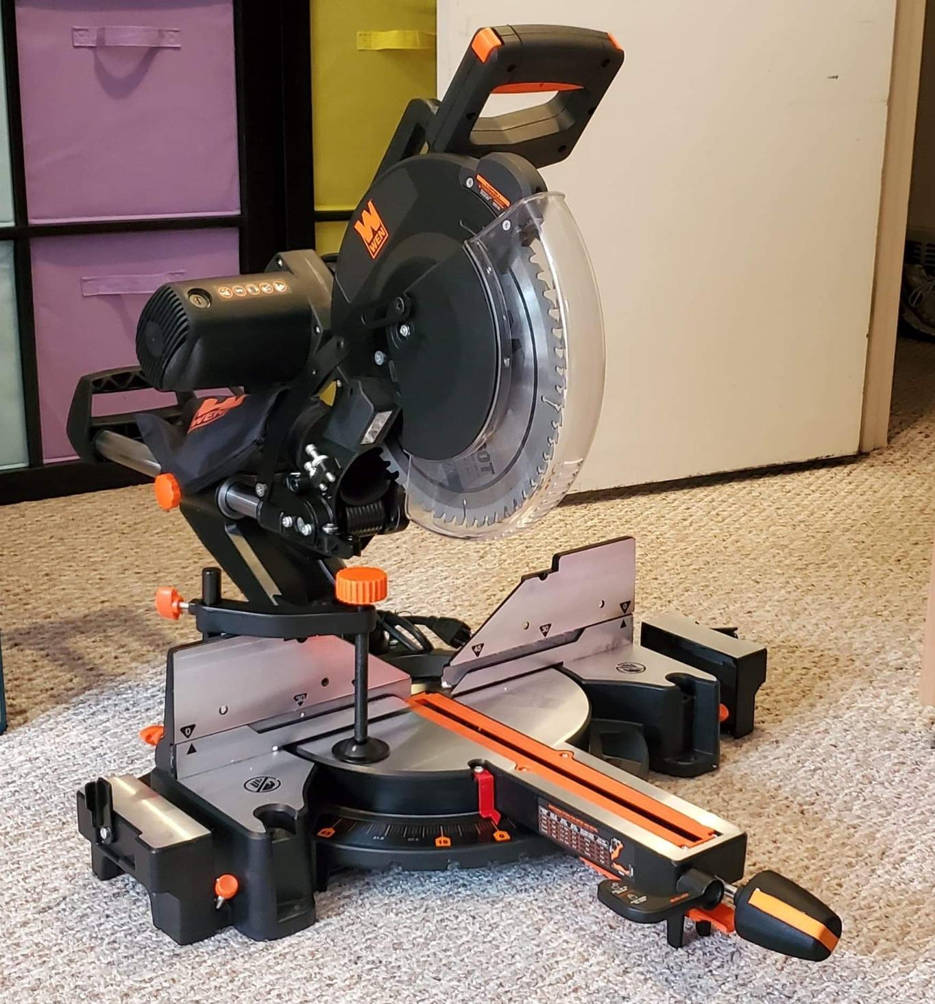 WEN MM1215 15-Amp 12-Inch Dual Bevel Sliding Compound Miter Saw with LED Cutline customer photo 2