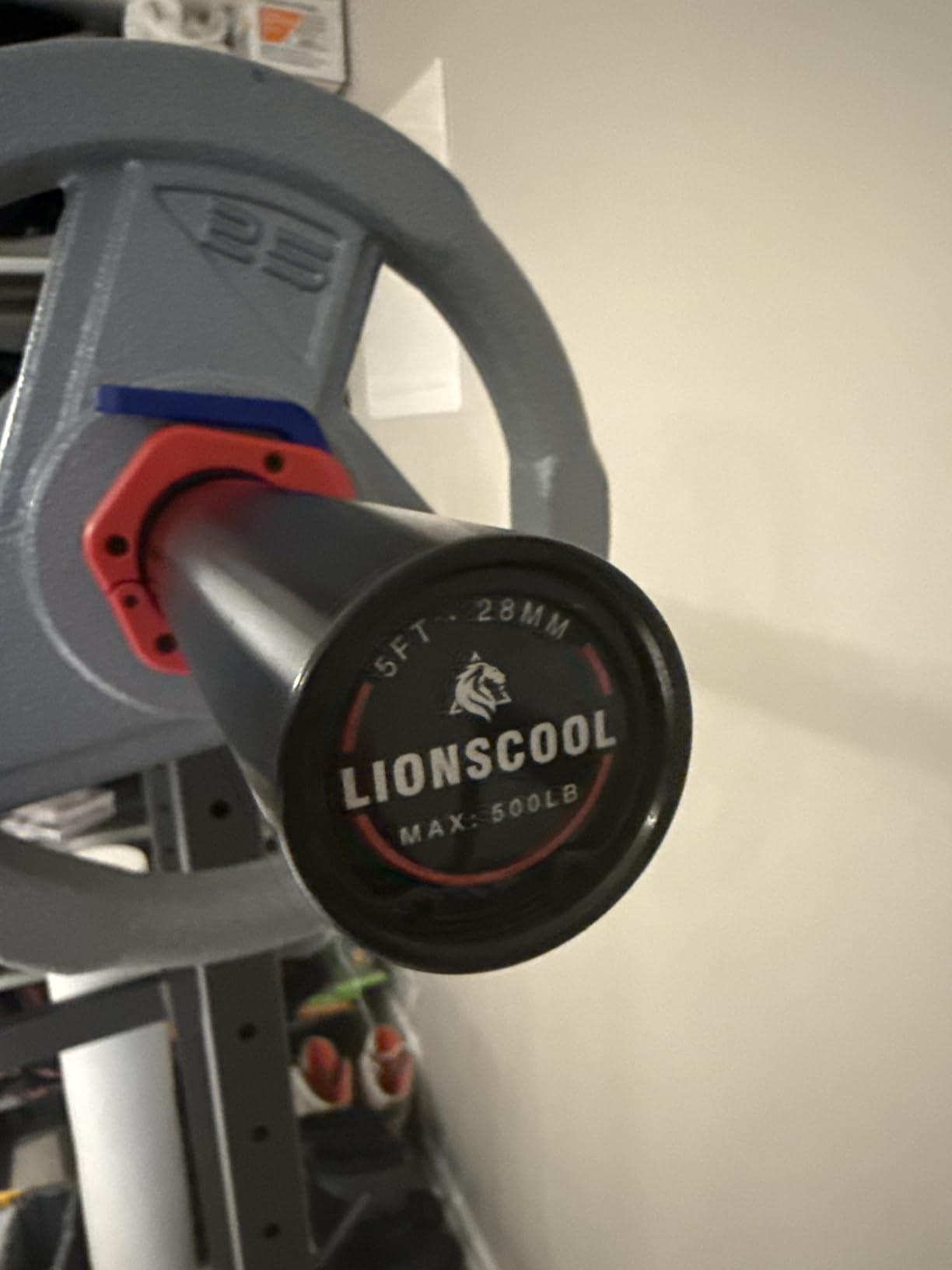 LIONSCOOL Premium 4ft/4.9ft/6ft Barbell for Strength Training and Olympic Weightlifting, 2 Inch Weight Bar, 350lbs/500lbs Capacity customer photo 2