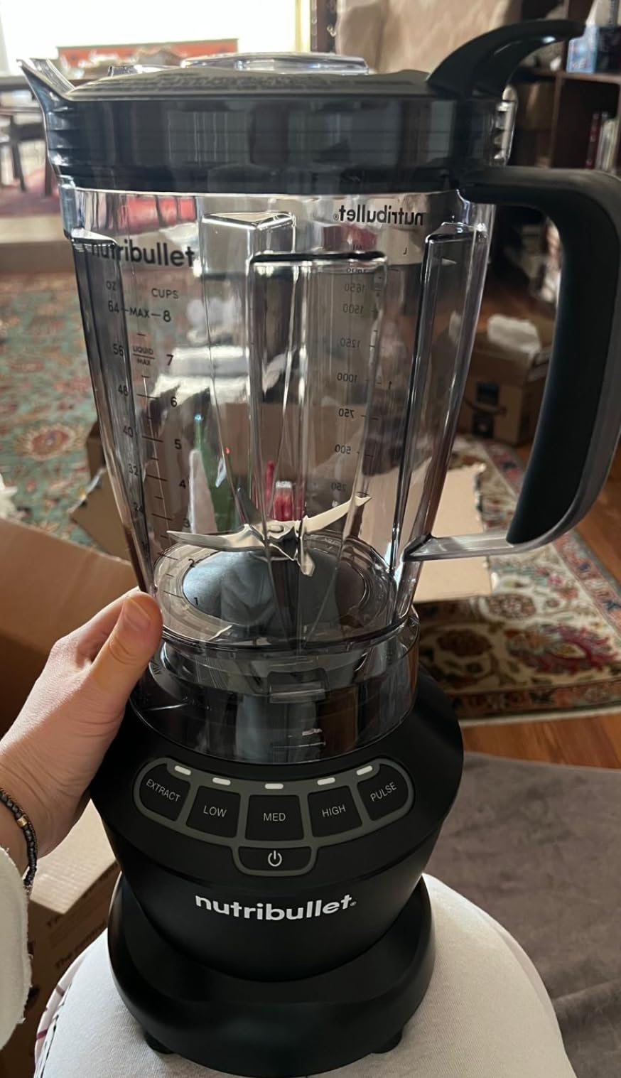 Nutribullet Full-Size Blender Combo, Single-Serve & Large Capacity, 1200W, 64oz Pitcher, 32oz Cup, Extractor Blade, 3-Speed, Pulse, Smoothies, Soups, Sauces, Easy Cleaning, Dark Gray, NBF50500 customer photo 2