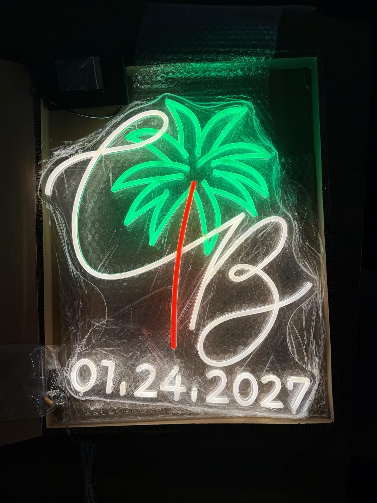 OPBYWE Custom Neon Signs, Personalized Large LED Neon Light Signs for Wall Decor, Customizable Name Logo for Wedding, Business, Bar Shop, Bedroom & Birthday Party, Ready to Hang customer photo 1