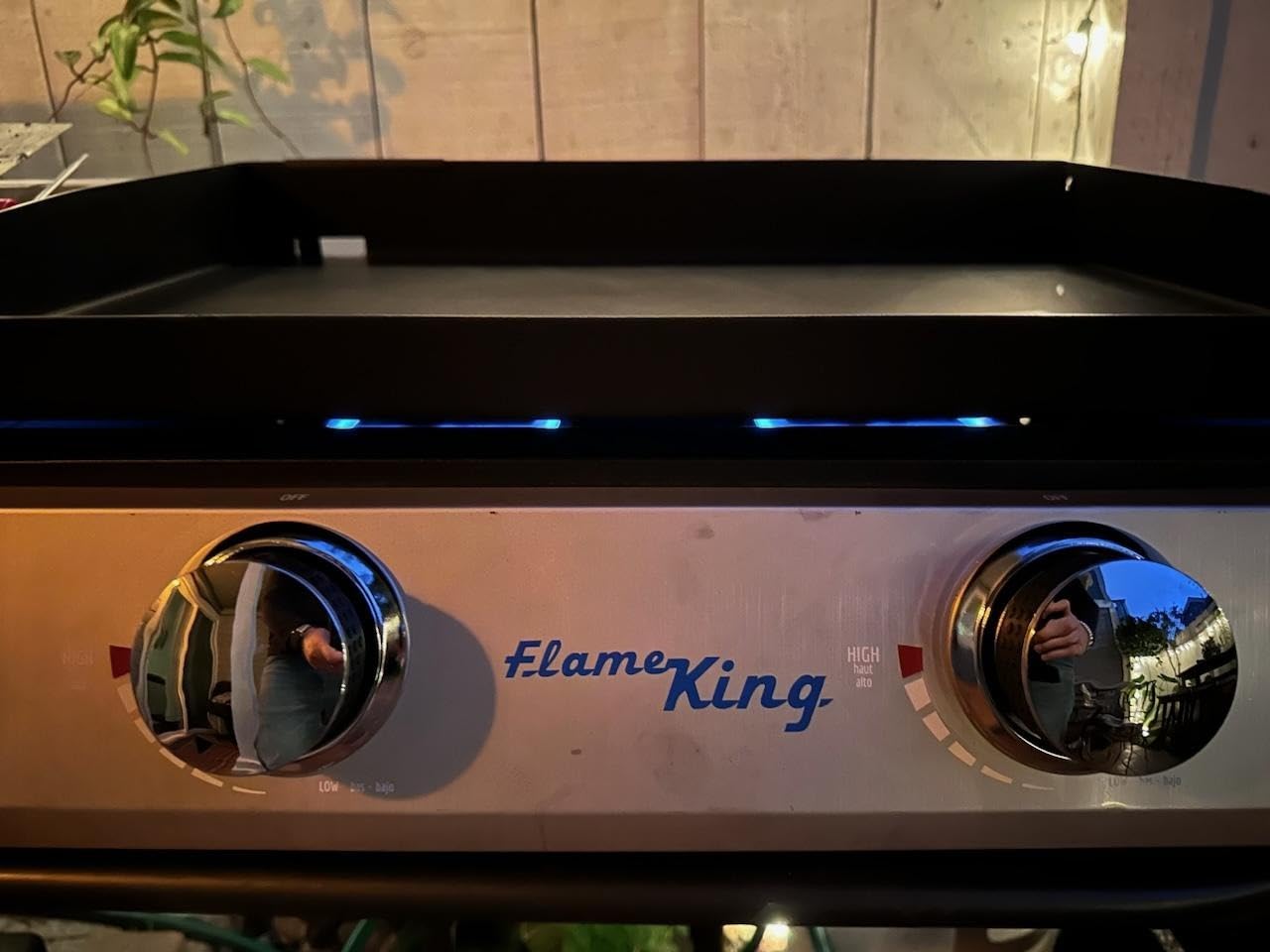 Flame King 22-inch Double Burner Flat Top Griddle for Outdoor BBQ Grill, Portable Propane Gas Griddle for Camping and Tailgating customer photo 2