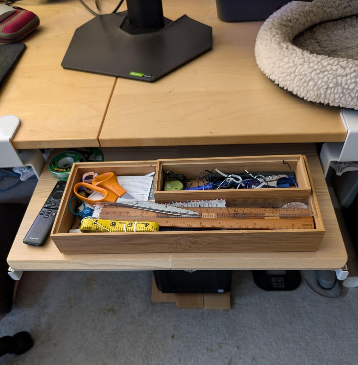 VIVO Extra Long Clamp-on Computer Keyboard and Mouse Under Desk Slider Tray, 34 x 11 inch Pull Out Platform Drawer, Black, MOUNT-KB15EB customer photo 1