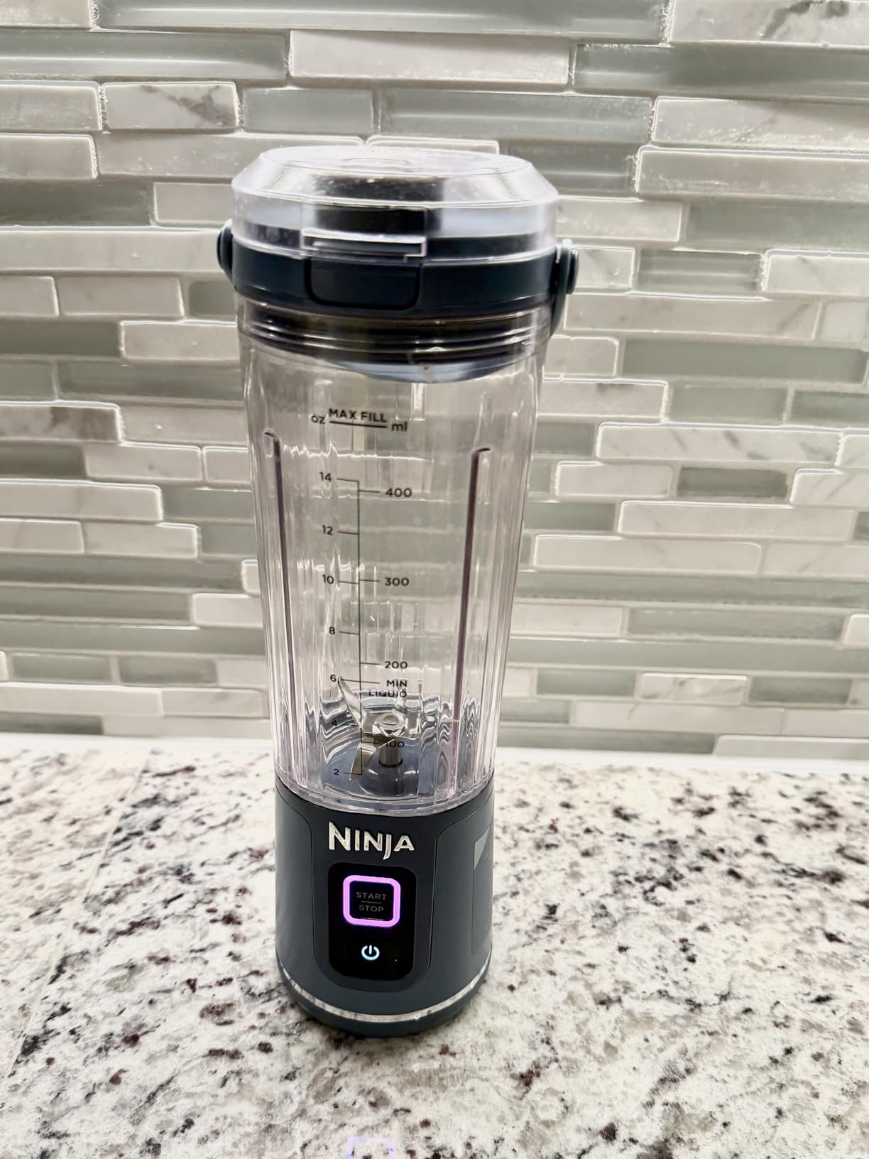 Ninja BC151NV Blast Portable Blender, Cordless, 18oz. Vessel, Personal Blender for Shakes & Smoothies, BPA Free, Leakproof-Lid & Sip Spout, USB-C Rechargeable, Dishwasher Safe Parts, Denim Blue customer photo 1