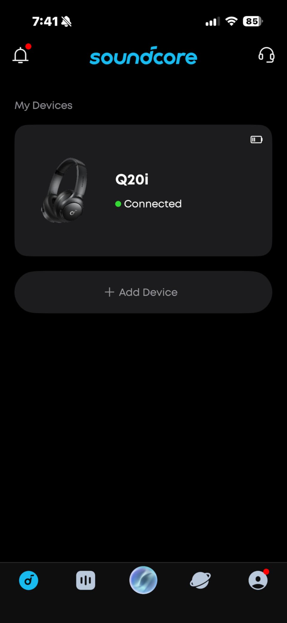 Soundcore by Anker Q20i Hybrid Active Noise Cancelling Headphones, Wireless Over-Ear Bluetooth, 40H Long ANC Playtime, Hi-Res Audio, Big Bass, Customize via an App, Transparency Mode (Black) customer photo 2