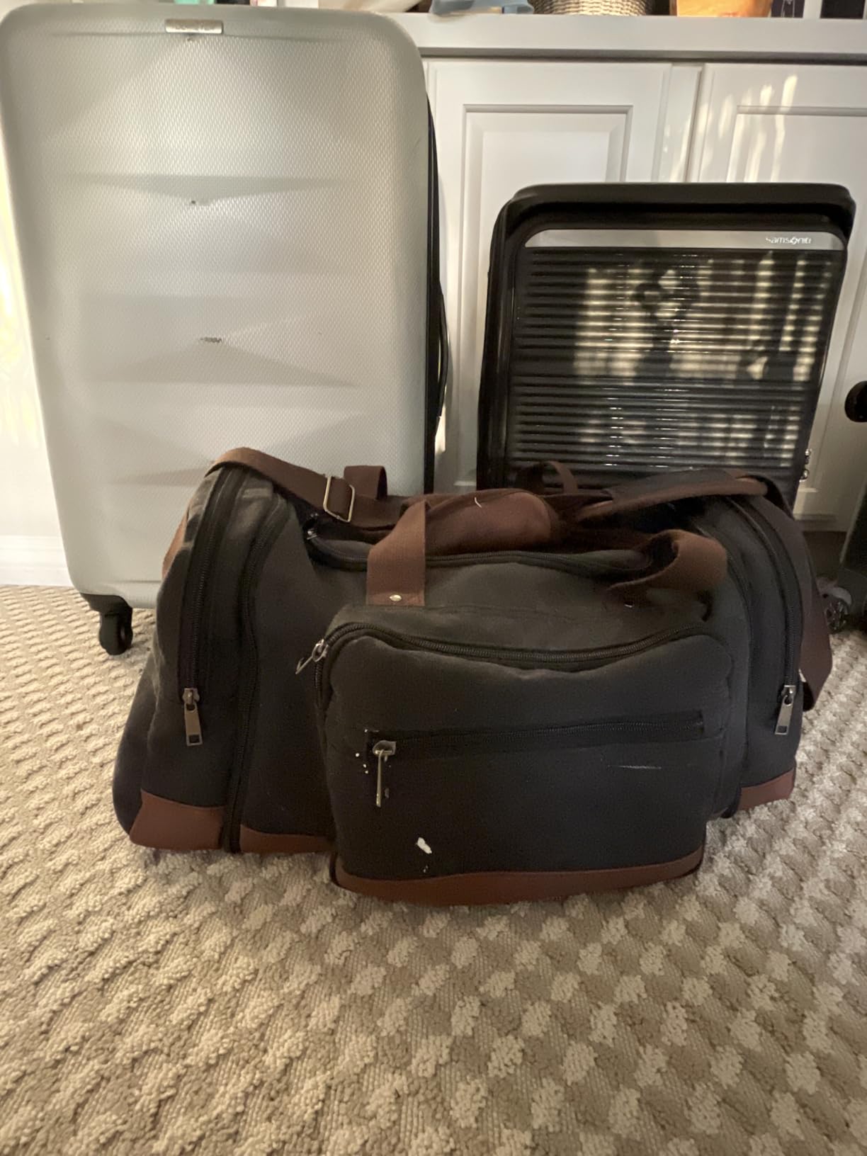 Duffle Bag for Travel, 50L Canvas Travel Duffel Bags Overnight Weekend Gym Carry On Luggage Bag for Men & Women customer photo 2