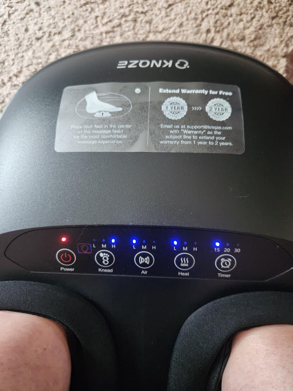 KNQZE Shiatsu Foot Massager with Heat, Compression, Deep Kneading Foot Massage for Plantar Fasciitis Relief, Remote Control, Multi Massage Modes, Auto Shut-Off Timer, FSA Eligible, Fathers Day Gift customer photo 2