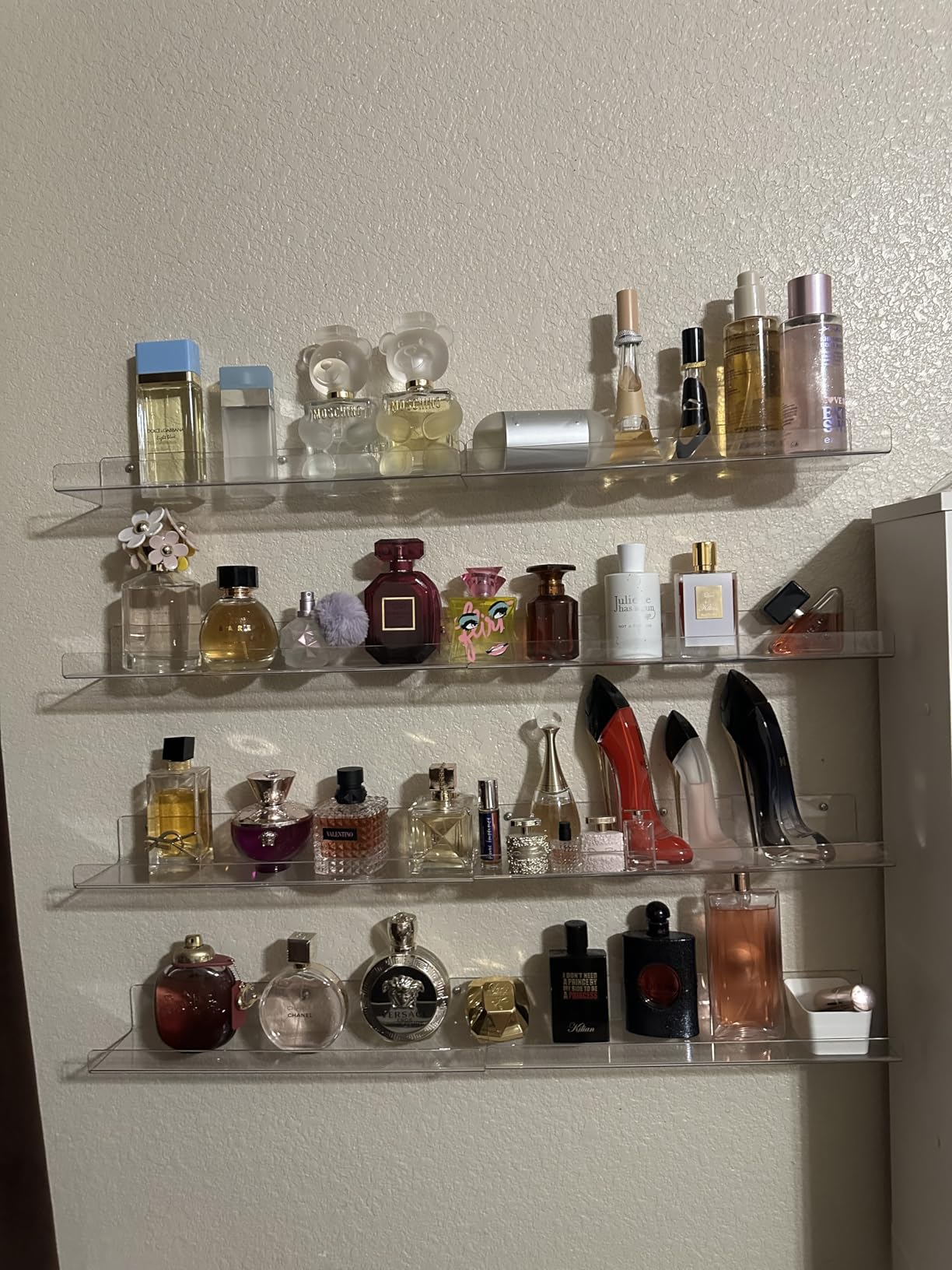 upsimples 10 Pack Acrylic Shelves Wall Organizer and Storage, 15