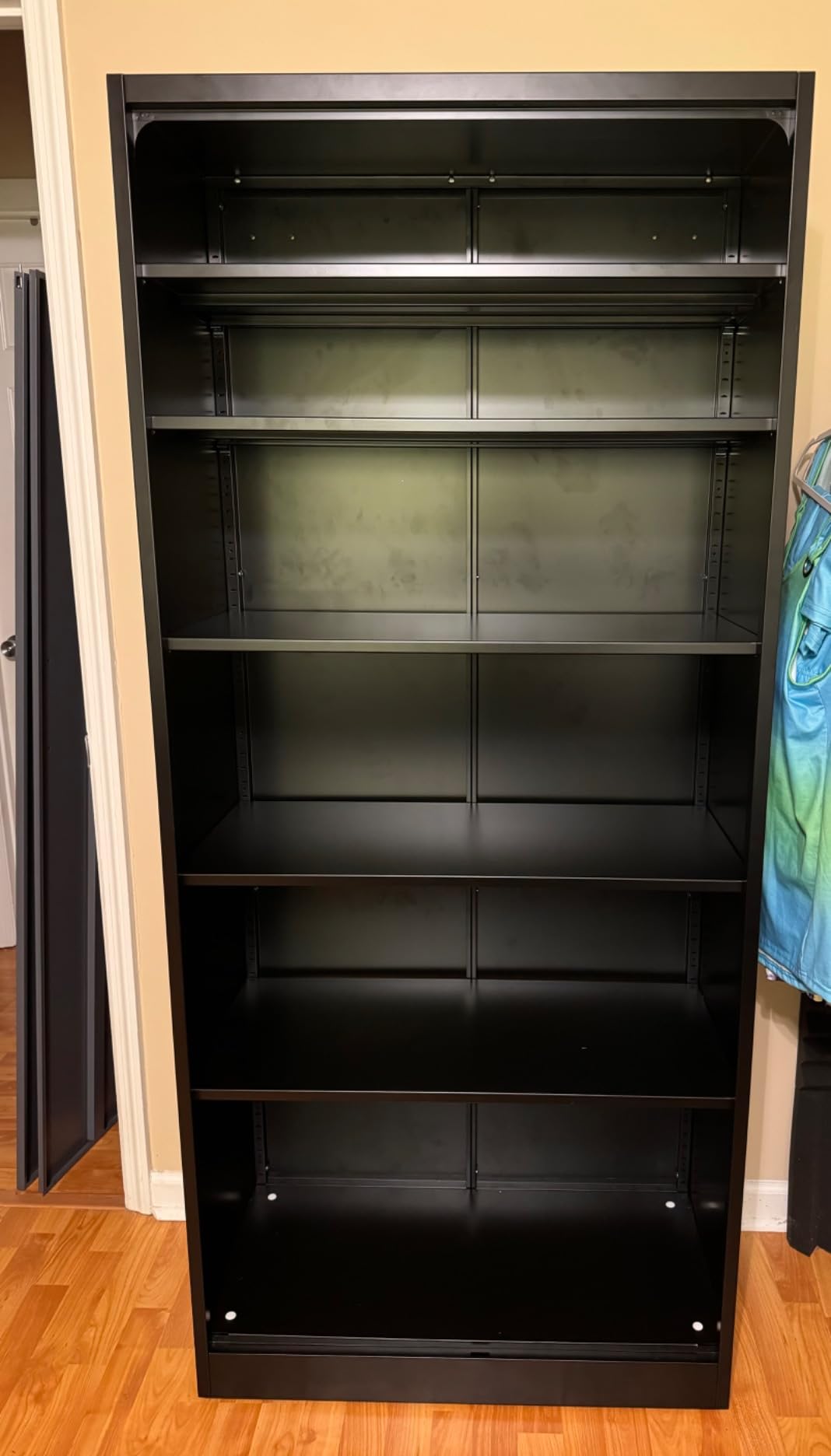 SISESOL Wide & Deep Metal Storage Cabinet with 2 Doors and 5 Adjustable Shelves, 72x36x18 Garage Storage Cabinet, Tall Black Locking Metal Cabinets with Lock, Steel Locked Cabinets for Home, Office, Garage customer photo 1