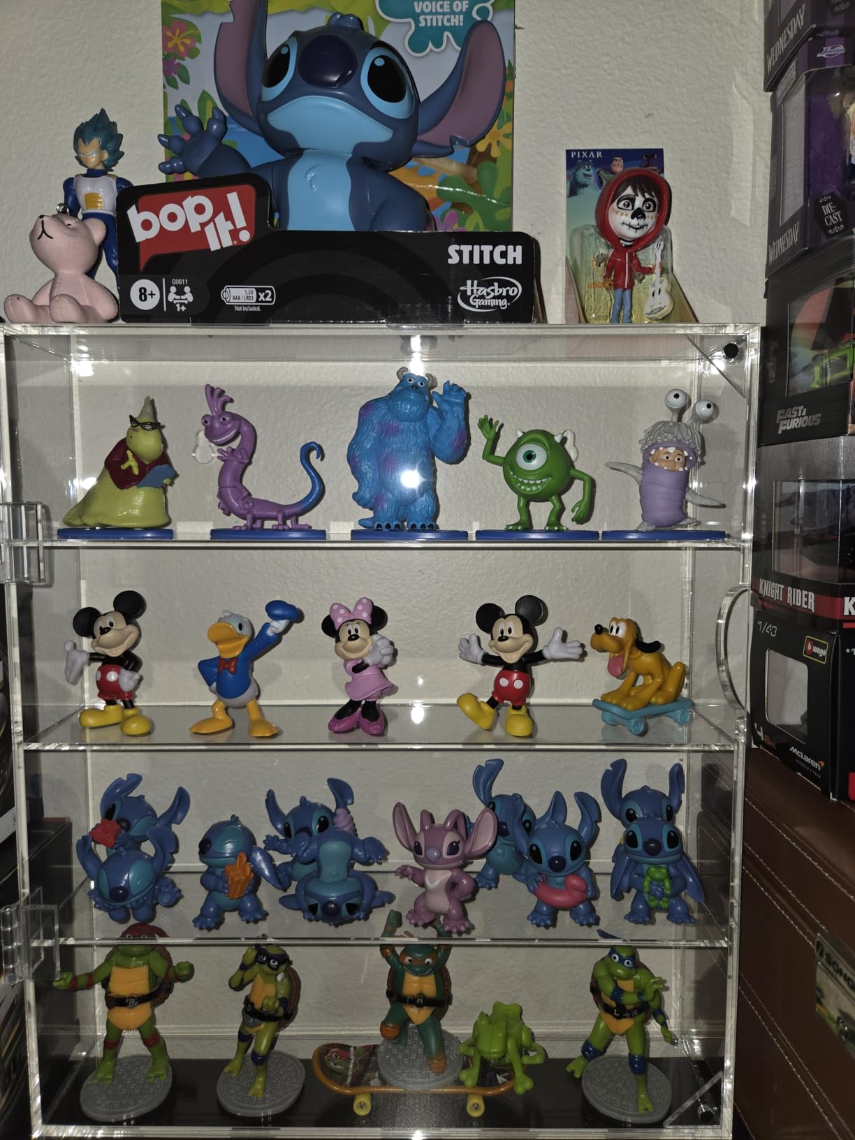 Acrylic Display Case for Mini Funko Pop Figures, Clear Wall Mounted or Desktop 3 Layer Storage Cabinet Organizer for Mini Figures, Collections, Dustproof Display Case for Toys Rock Stone customer photo 1