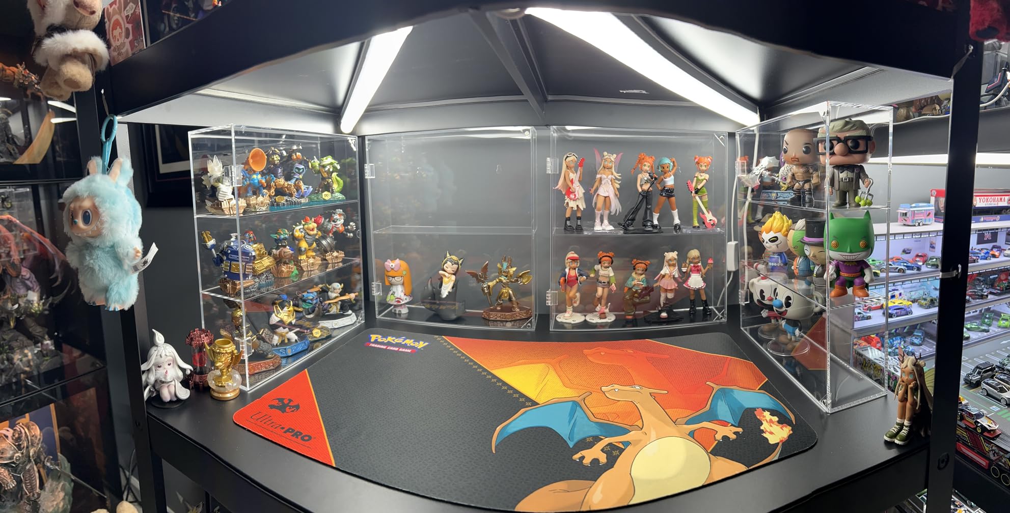 NIUBEE Acrylic Display Case, Clear Display Case for Funko Pop Figures, Wall Mounted or Desktop Dustproof Display Cabinet Box for Collectibles, Rock, Crystals, Mini Toys, Amiibo (3 Tiers) customer photo 2