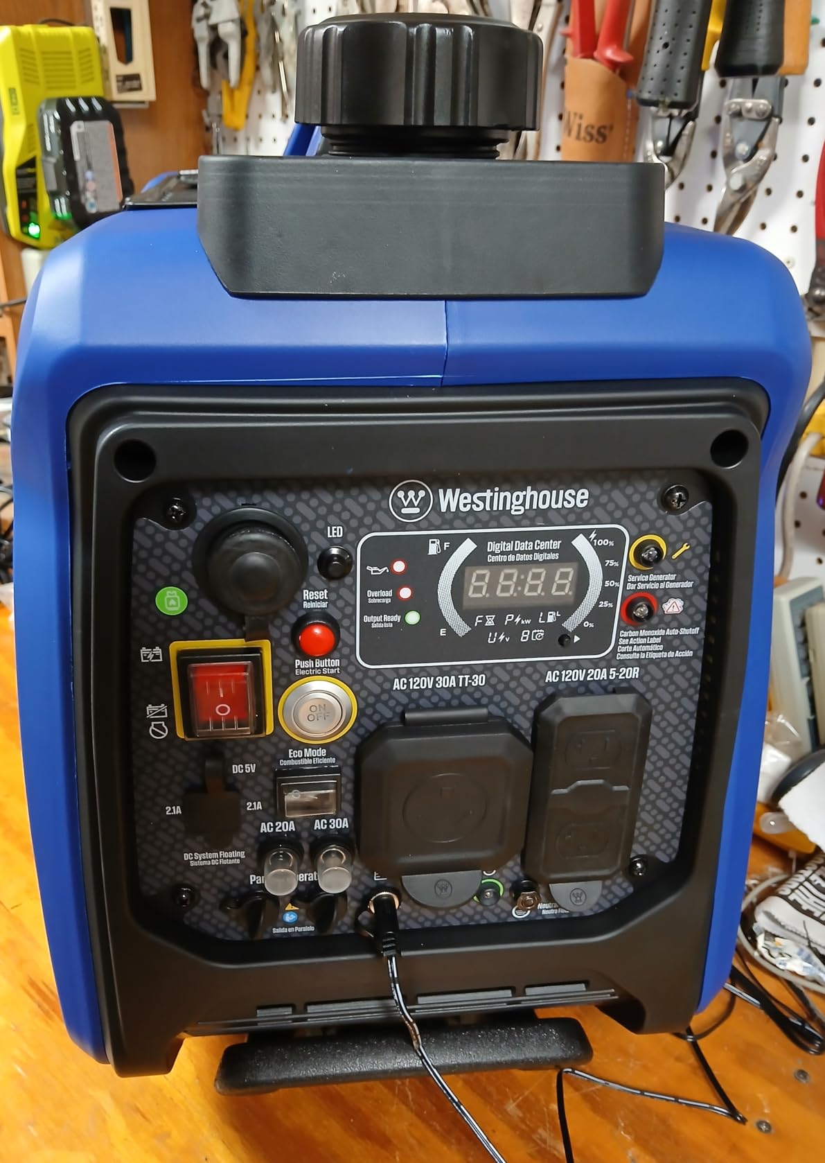 Westinghouse 2550 Peak Watt Super Quiet & Lightweight Portable Inverter Generator, RV Ready 30A Outlet, Gas and Propane Powered, CO Sensor, Parallel Capable, Long Run Time customer photo 1