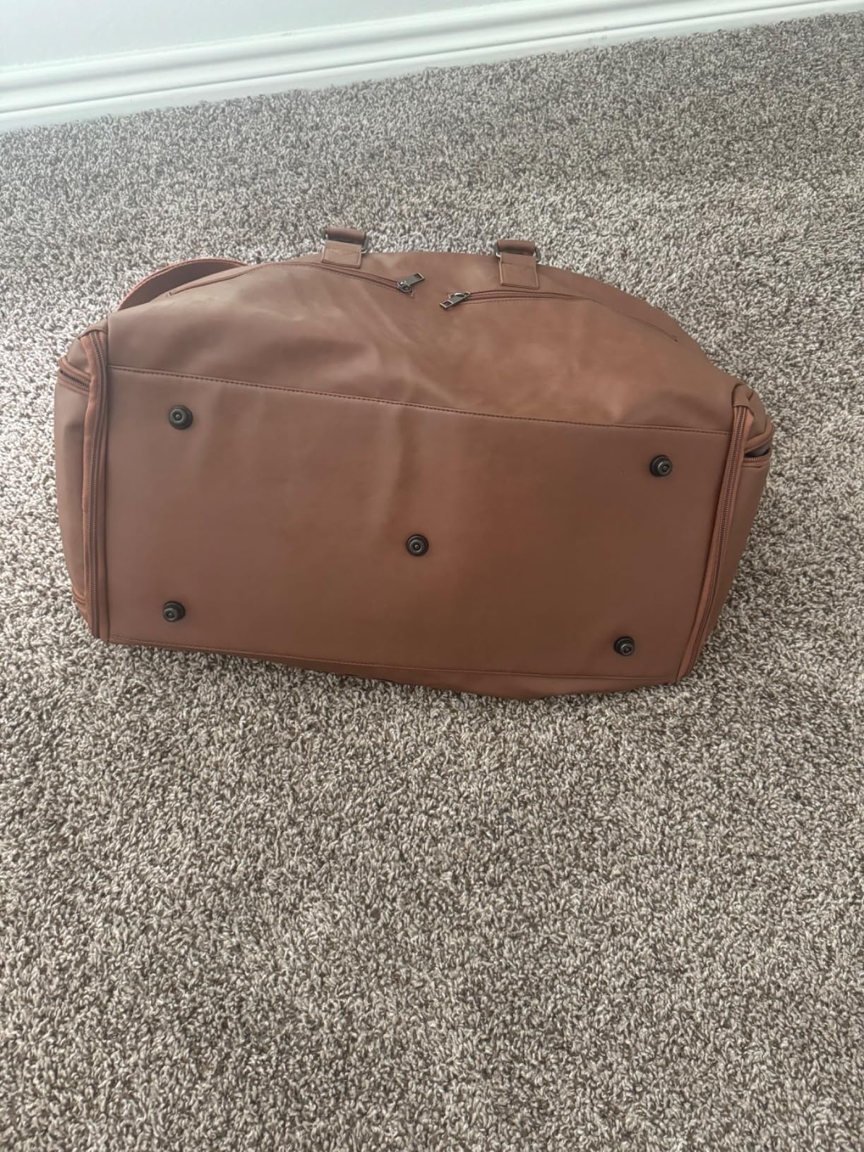 Garment Bag with Shoe Pouch Carry On Convertible Travel Duffel Bag for Men Women, 2 in 1 Hanging Suitcase Suit Business Travel Bag, Brown customer photo 2