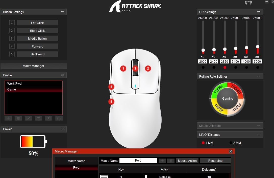 ATTACK SHARK X3 Wireless Gaming Mouse, 49g Ergonomic Computer Mouse, Triple Modes PAW3395 26K DPI Optical Sensor, 200h Battery Life, Programmable Buttons, Gaming Accessories for PC/Laptop/Mac (Black) customer photo 2