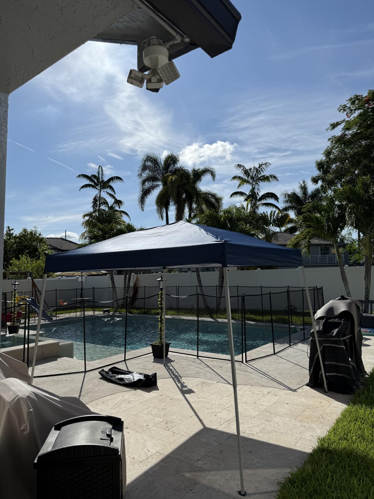 Pop-up Canopy Tent, 10x10 Foot, Slant Legs with Carrying Bag, Gazebo Shelter for Patio Deck Garden and Beach, 8x8 Foot Cover Included, Blue customer photo 1