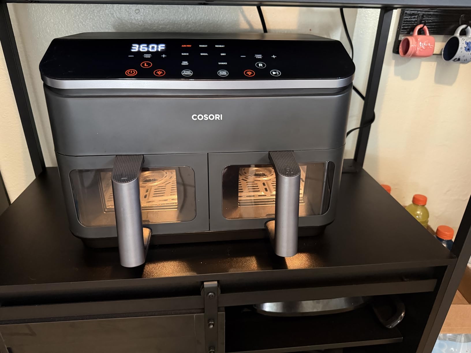 Cosori Dual Air Fryer 9Qt - 10-in-1, Fresh Balanced Meals for Family and Children with Double Baskets, Sync Cook & Finish to Bake, Roast, Reheat, Broil & 130 Recipes for Easy Cooking, Dishwasher Safe customer photo 2