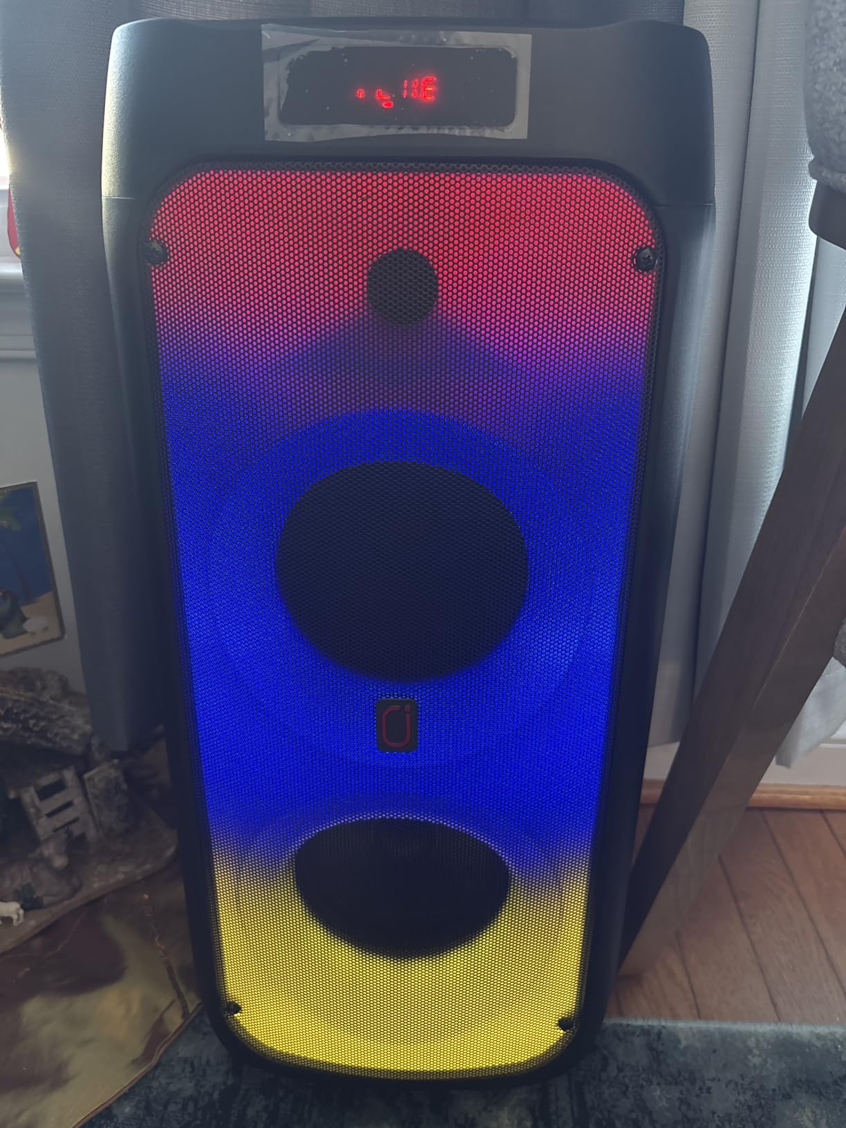 HWWR Karaoke Machine with 2 Wireless Microphones, Big Bluetooth Party Speaker with 500W Peak Power for Adults, PA System with Rolling Wheels and Trolley, Perfect for Outdoor, Home Party, Gatherings customer photo 1